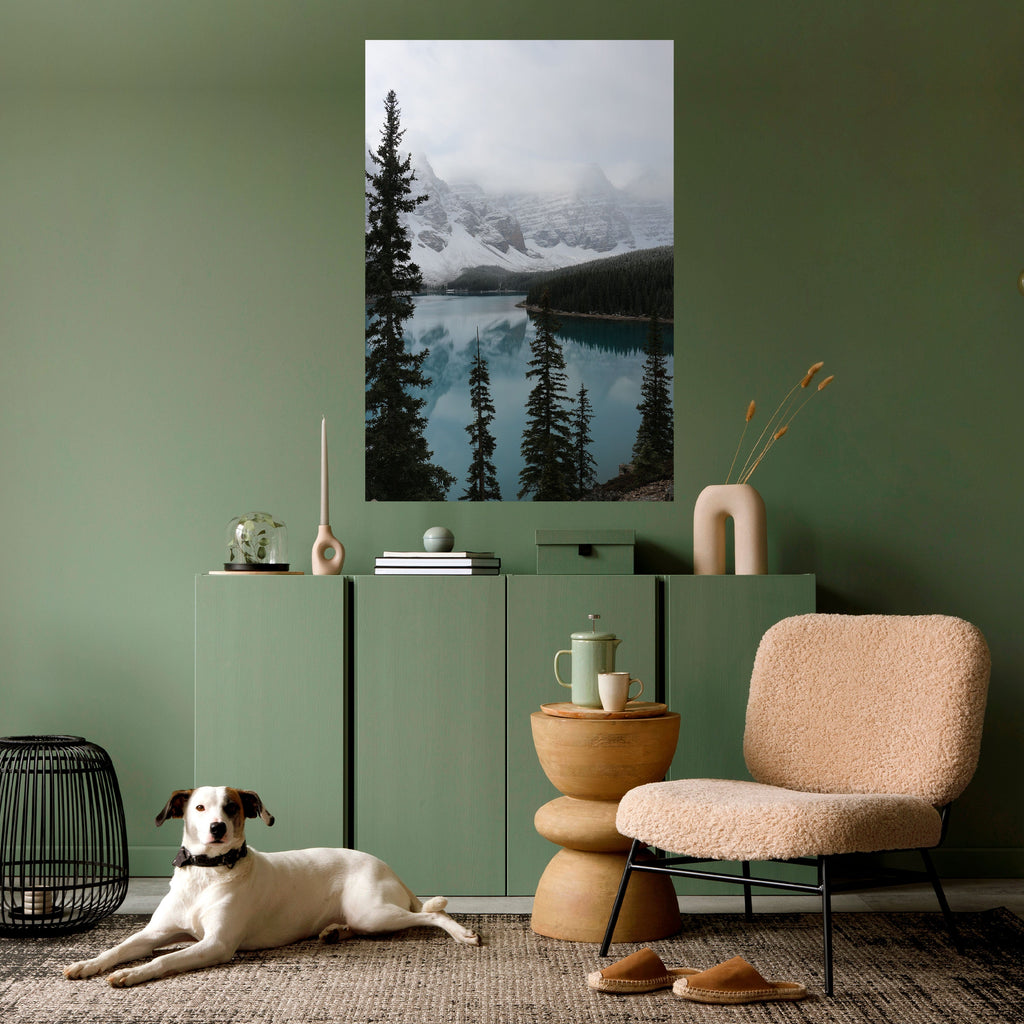 Affiche verticale autocollante « Misty Forest Borders »