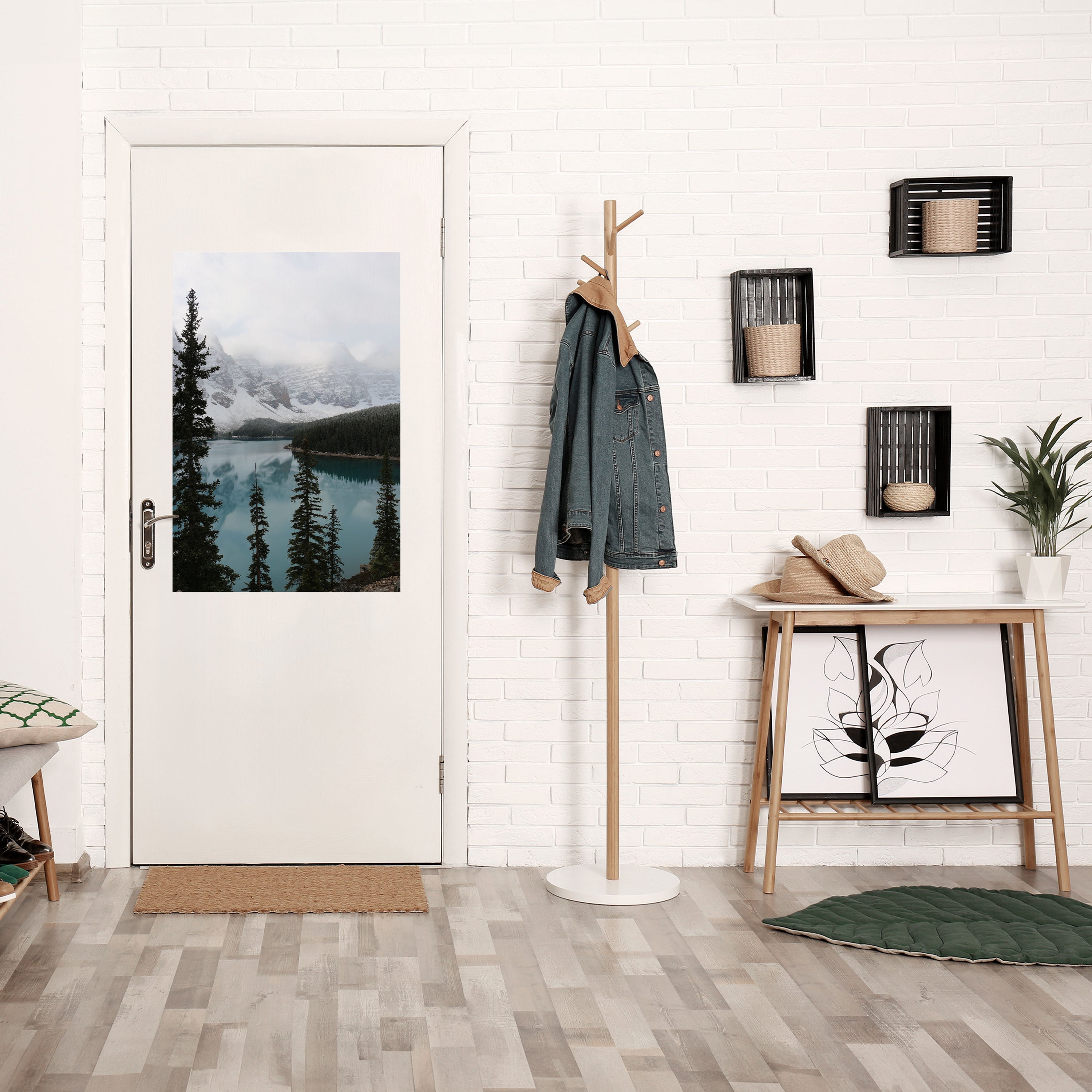 Affiche verticale autocollante « Misty Forest Borders »