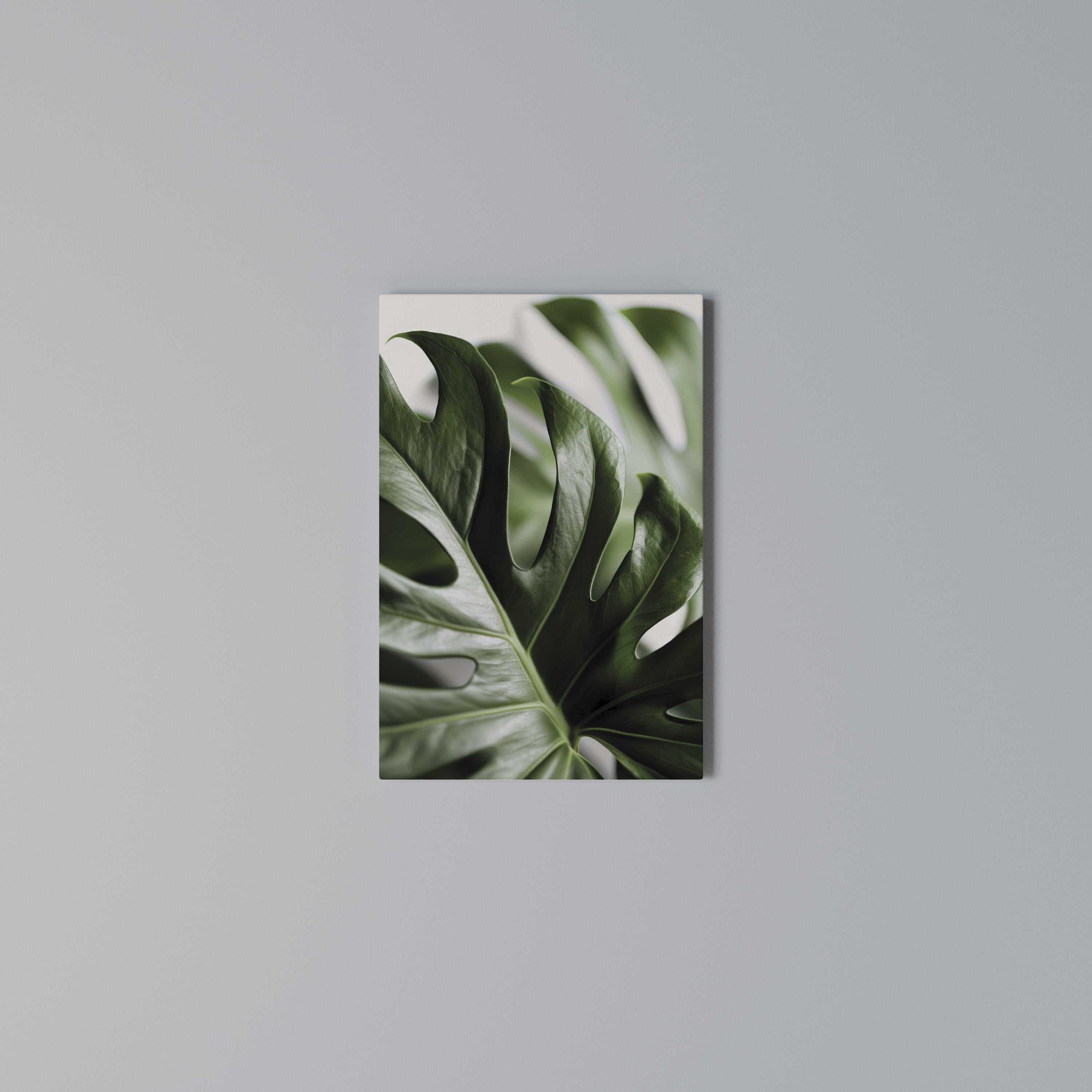 SHARP MONSTERA Vertical Canvas Print