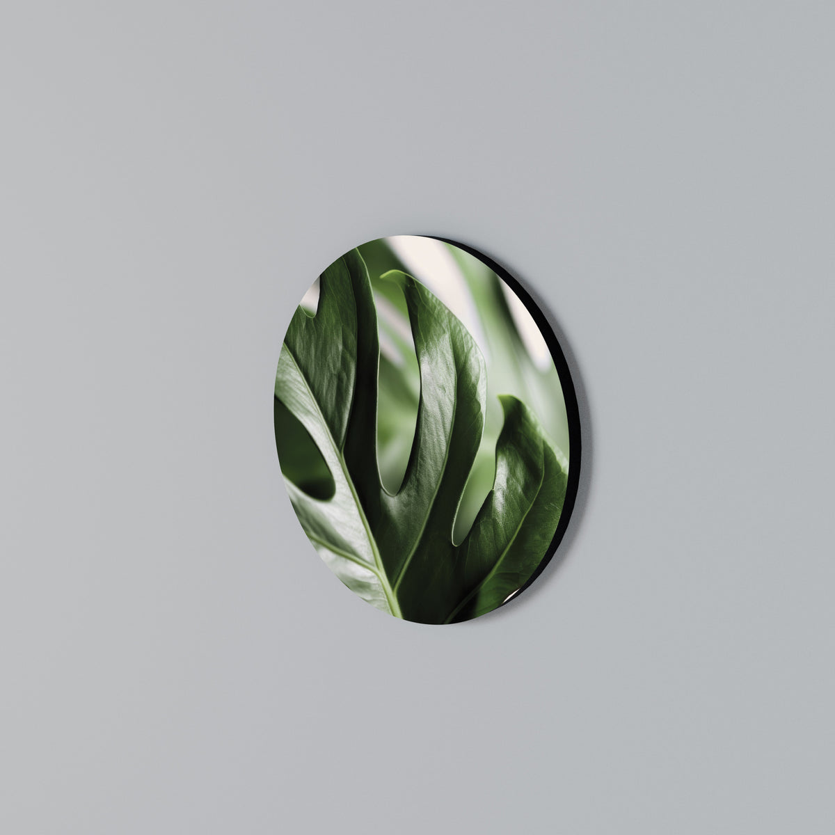 SHARP MONSTERA Round Wall Art