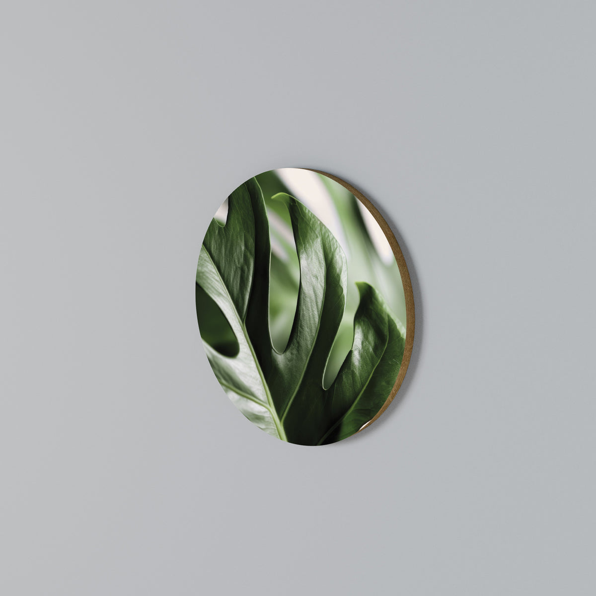 SHARP MONSTERA Round Wall Art