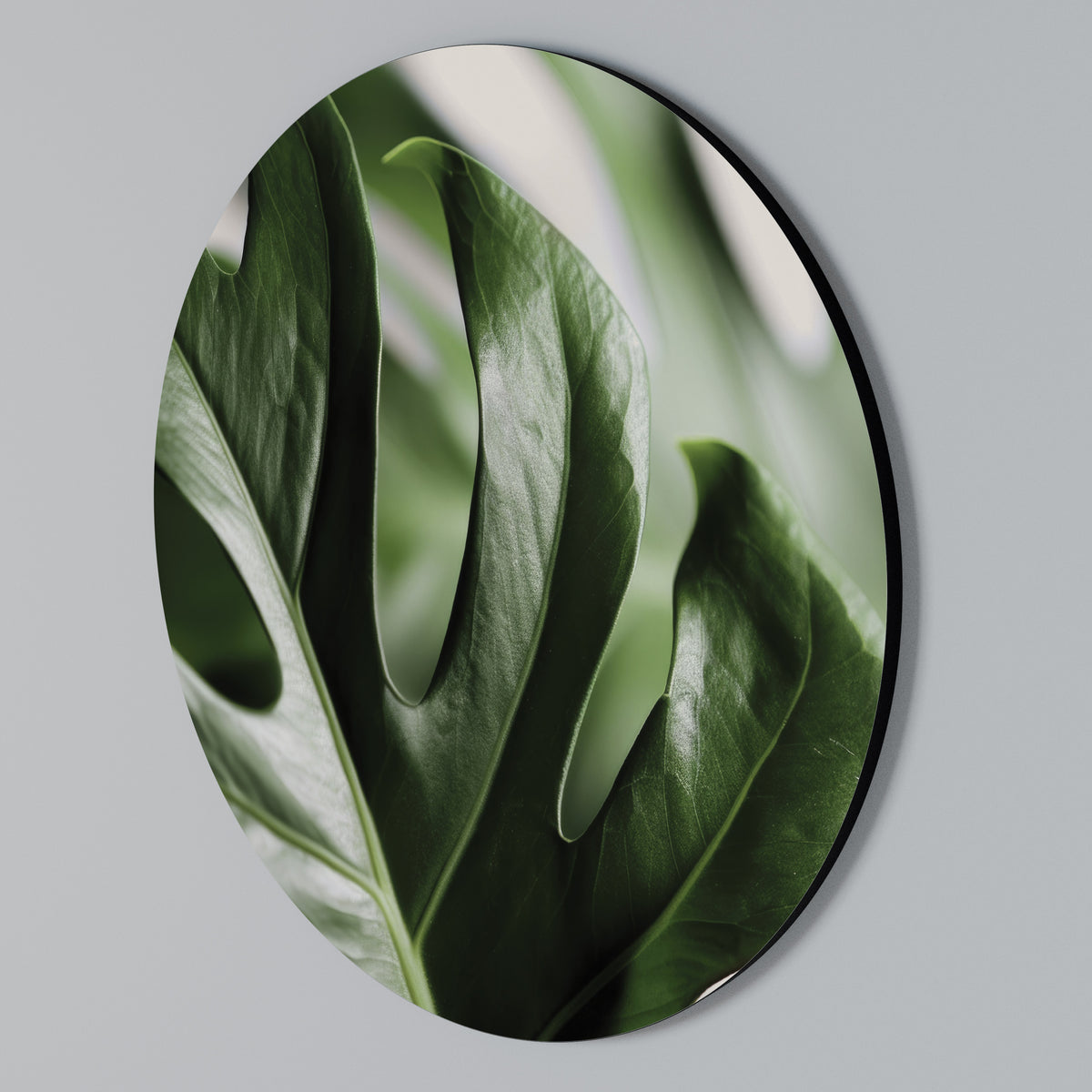 SHARP MONSTERA Round Wall Art