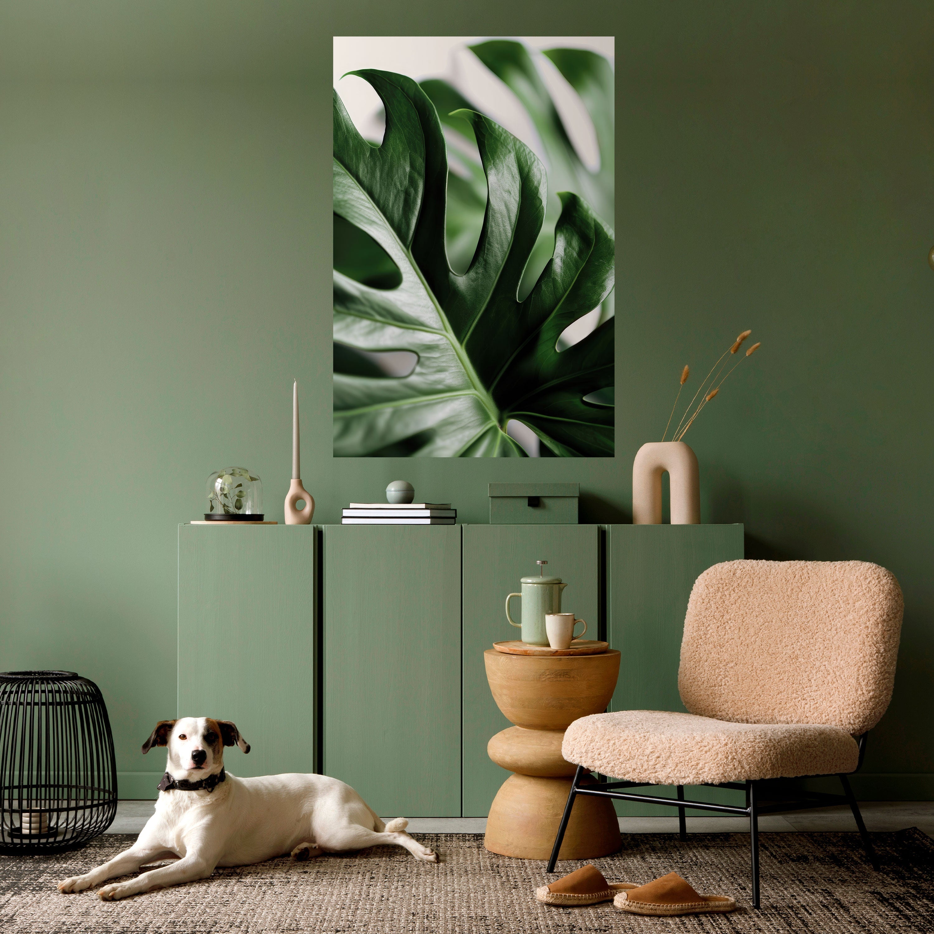 Affiche verticale autocollante SHARP MONSTERA