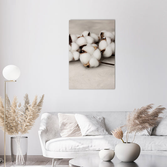COTTON CLOUDS WHISPERS Vertical Canvas Print