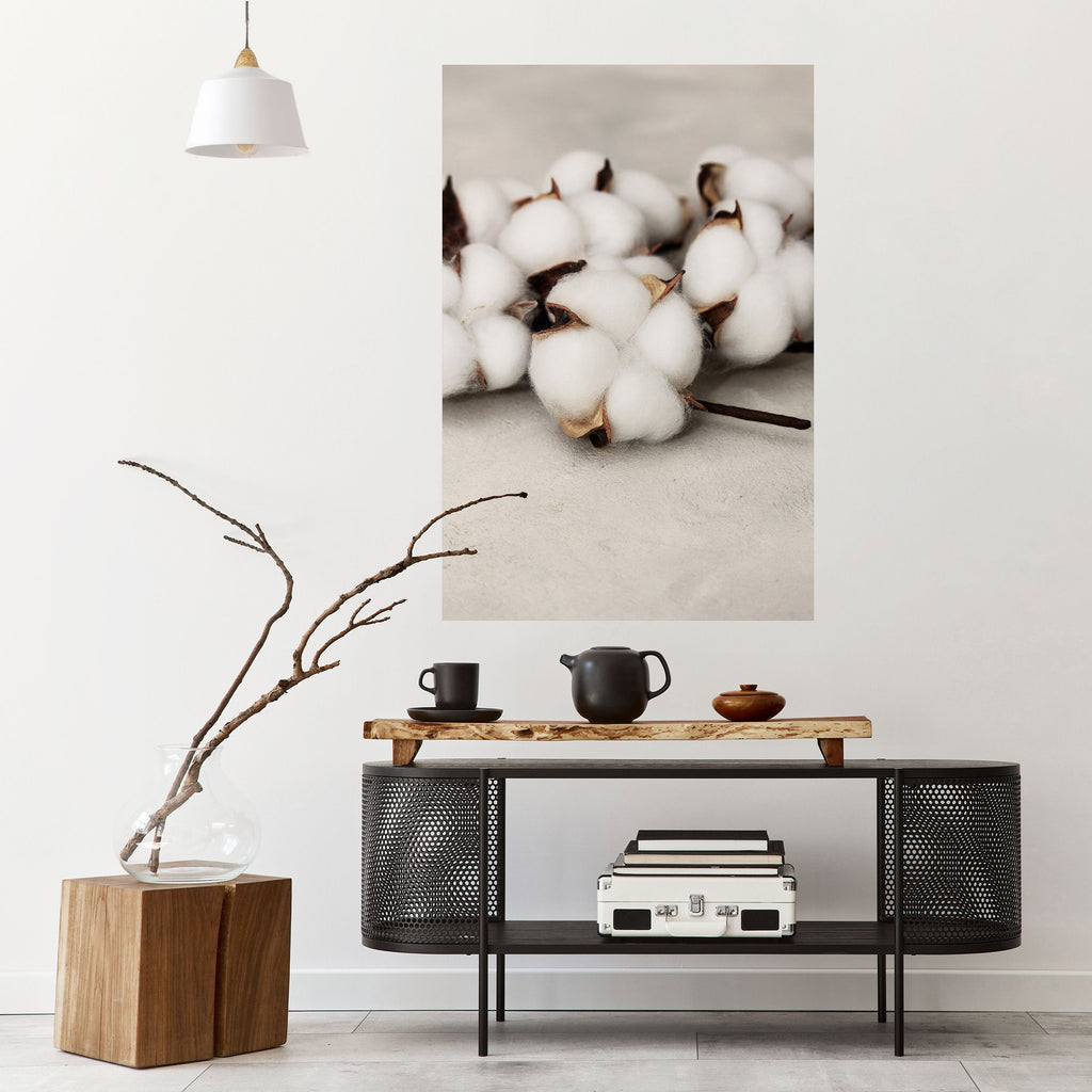 Affiche verticale autocollante « COTTON CLOUDS WHISPERS »