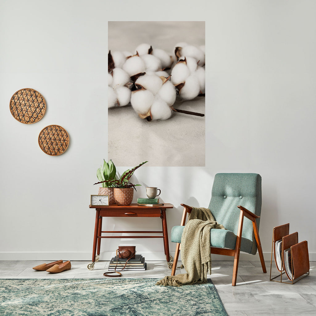 Affiche verticale autocollante « COTTON CLOUDS WHISPERS »