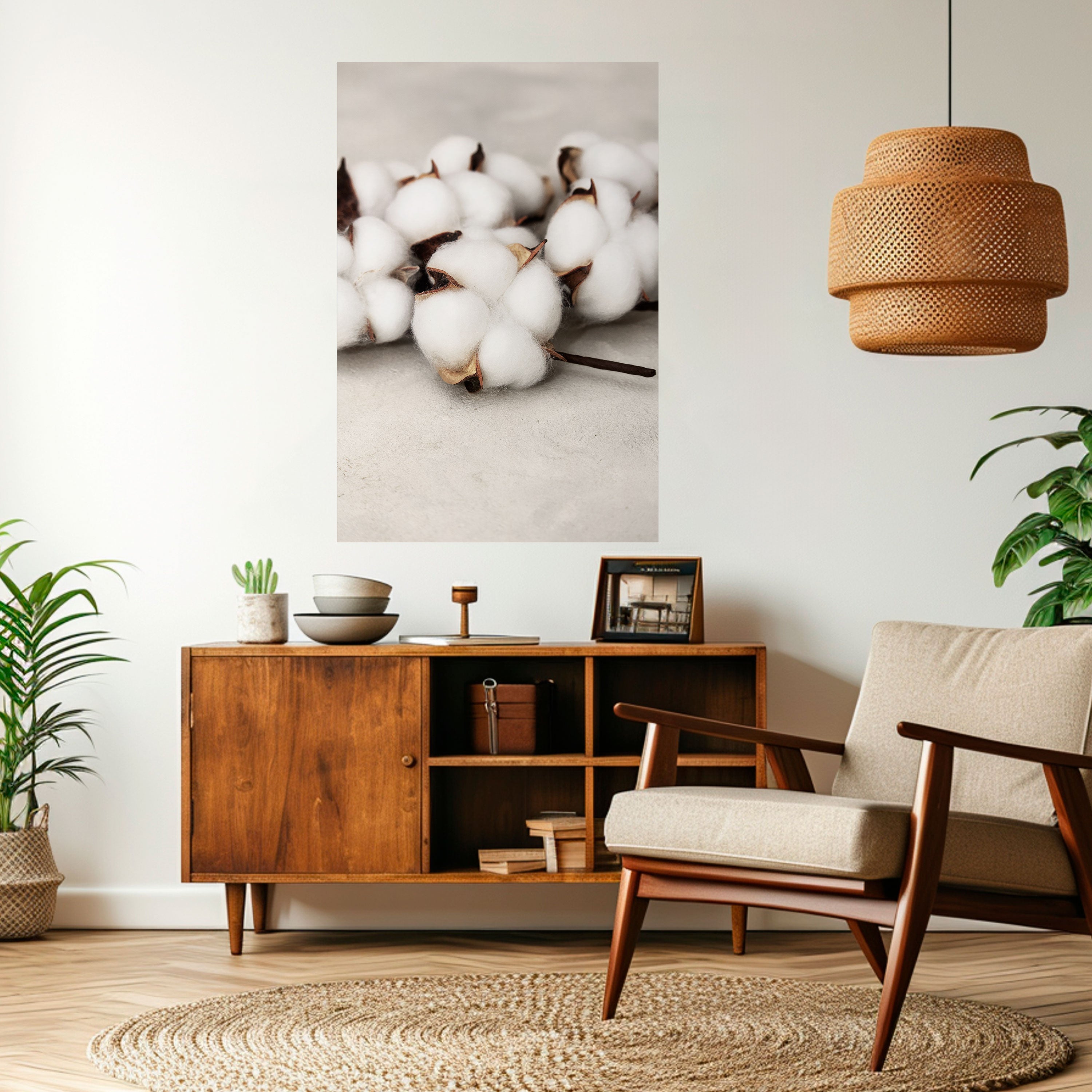 Affiche verticale autocollante « COTTON CLOUDS WHISPERS »