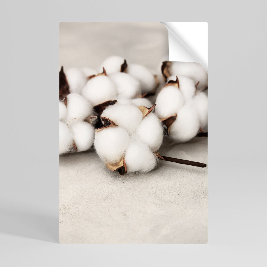 Affiche verticale autocollante « COTTON CLOUDS WHISPERS »