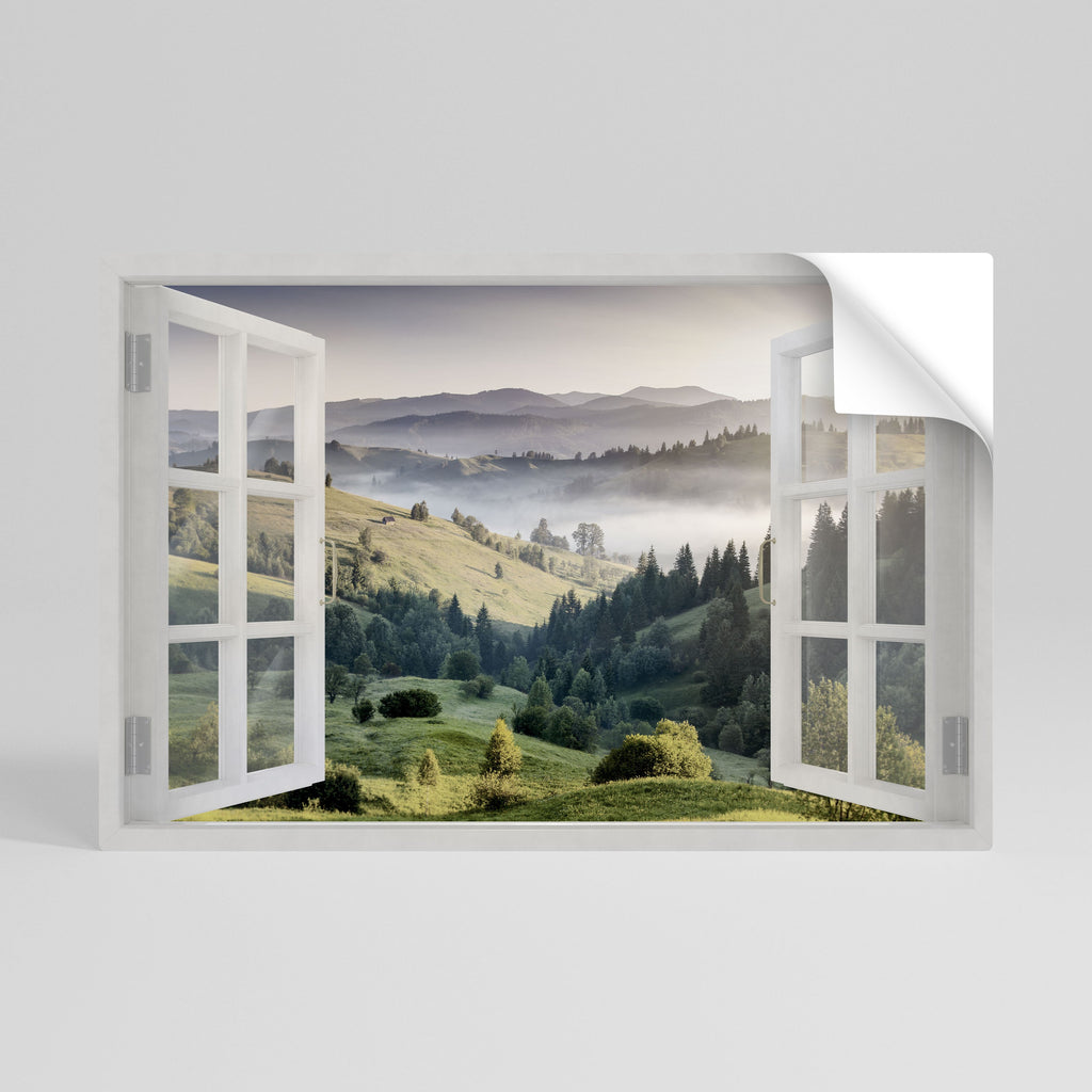 Affiche horizontale autocollante « ÉVASION EN PLEIN AIR »