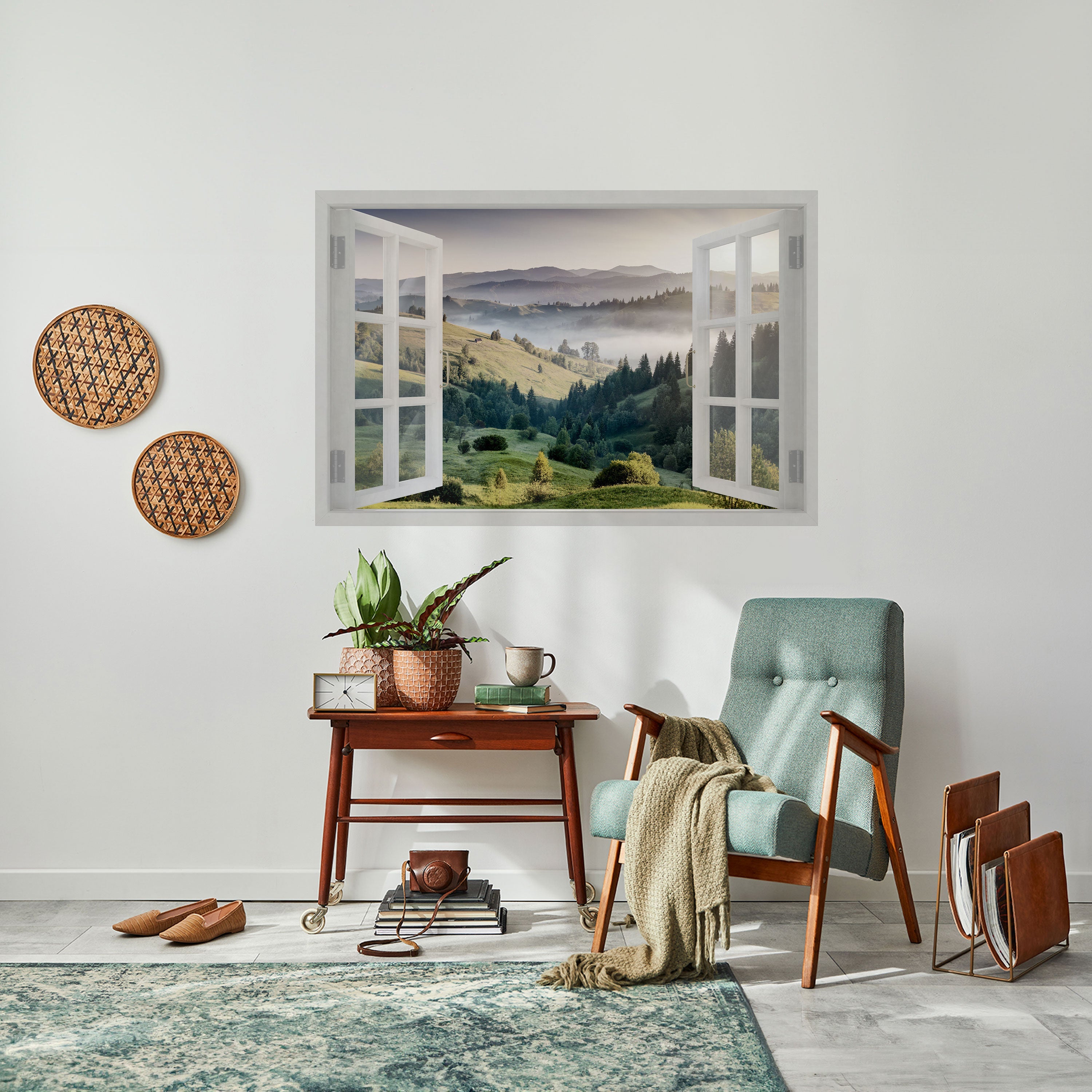 Affiche horizontale autocollante « ÉVASION EN PLEIN AIR »