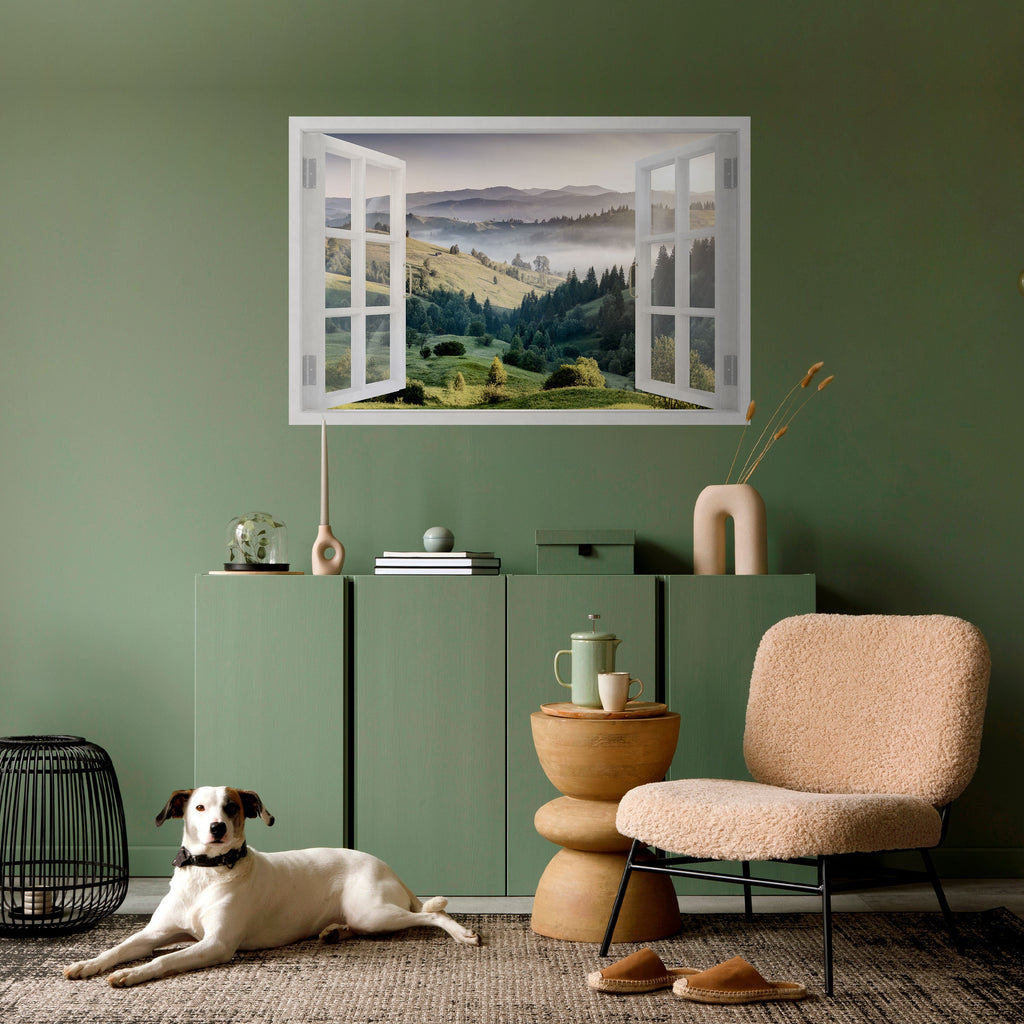 Affiche horizontale autocollante « ÉVASION EN PLEIN AIR »