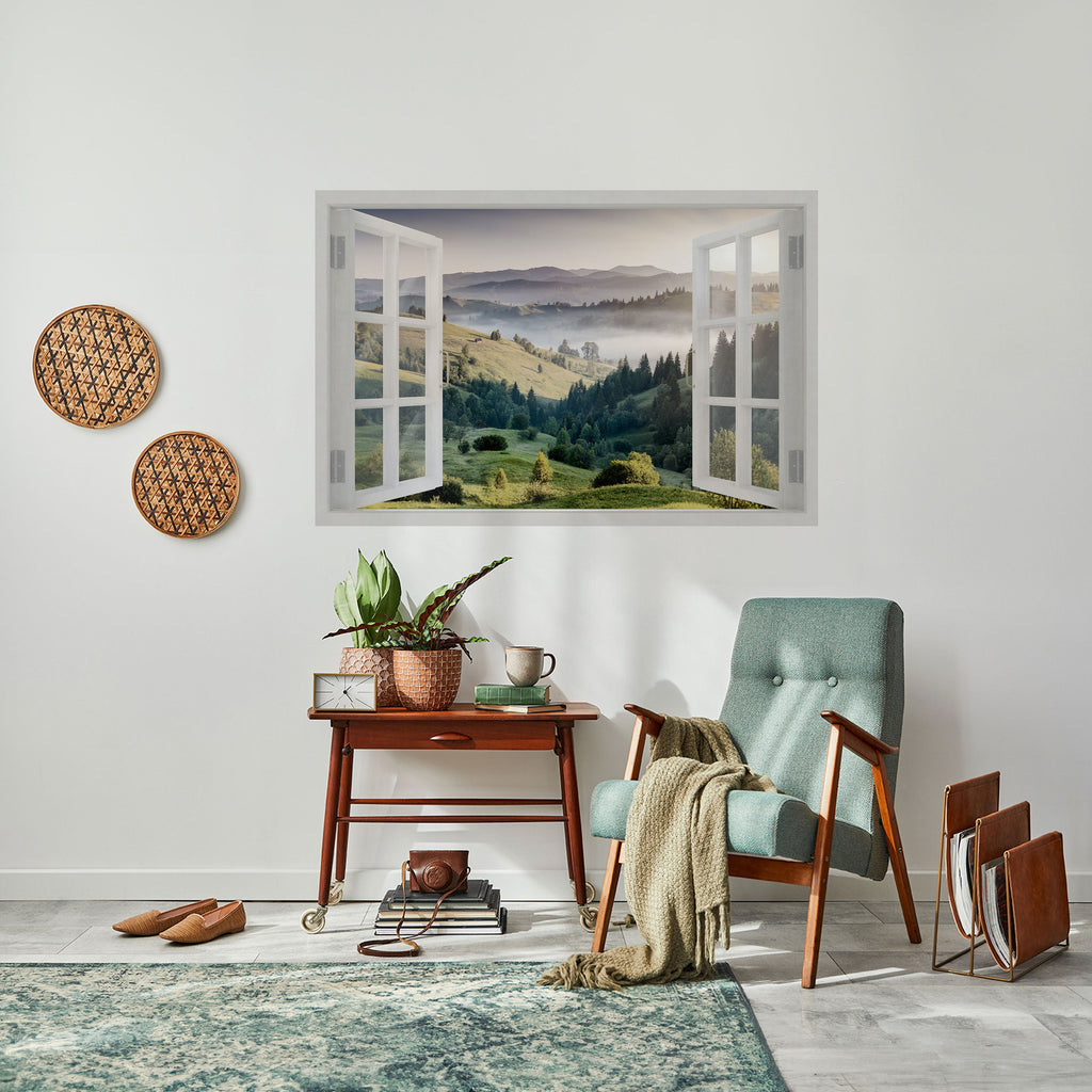 Affiche horizontale autocollante « ÉVASION EN PLEIN AIR »