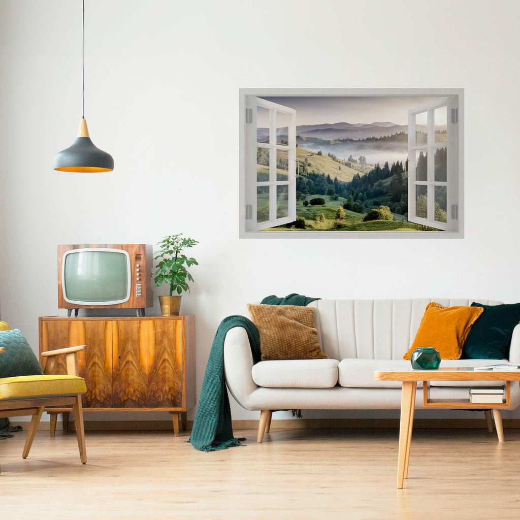 Affiche horizontale autocollante « ÉVASION EN PLEIN AIR »