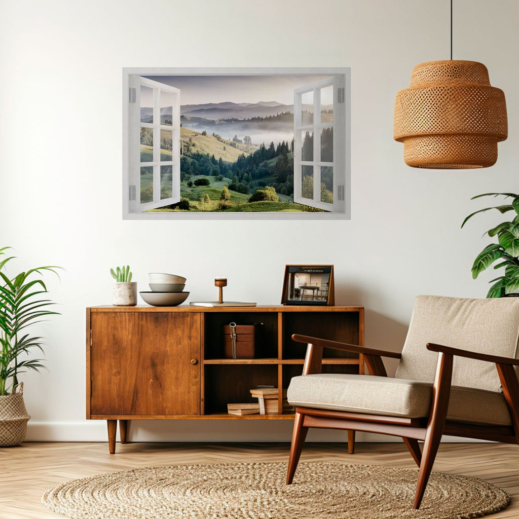 Affiche horizontale autocollante « ÉVASION EN PLEIN AIR »