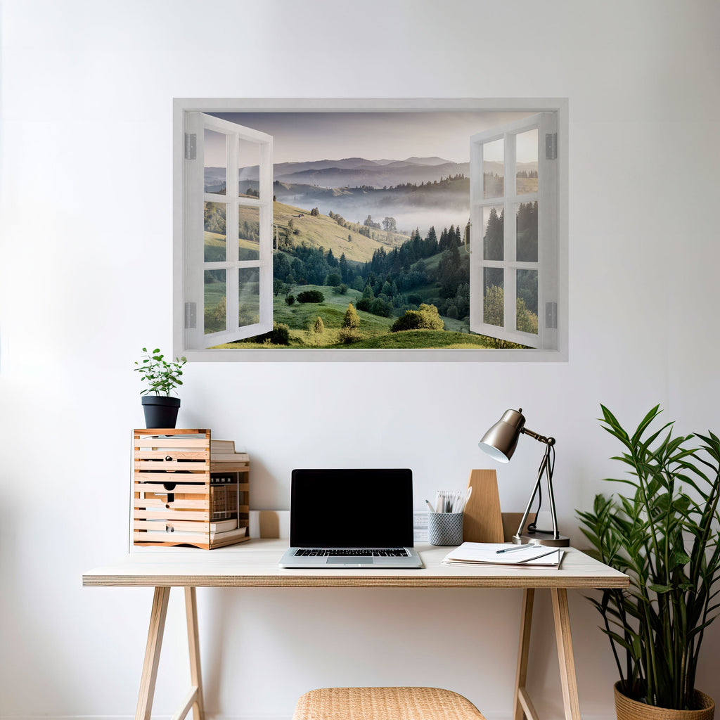 Affiche horizontale autocollante « ÉVASION EN PLEIN AIR »