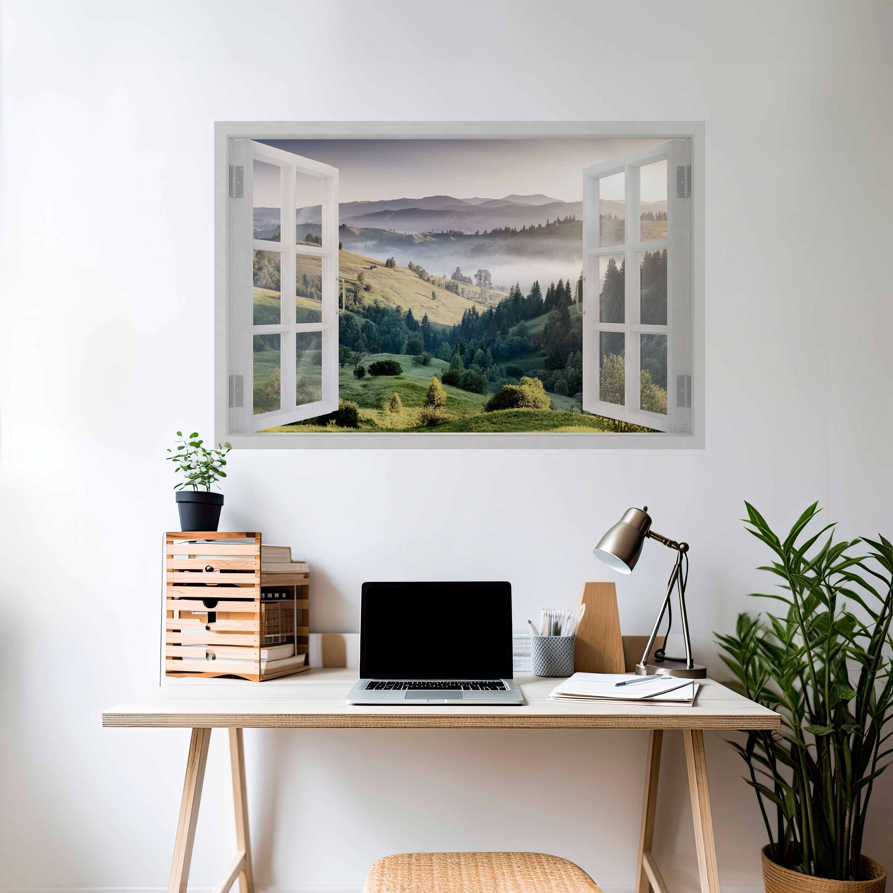 Affiche horizontale autocollante « ÉVASION EN PLEIN AIR »