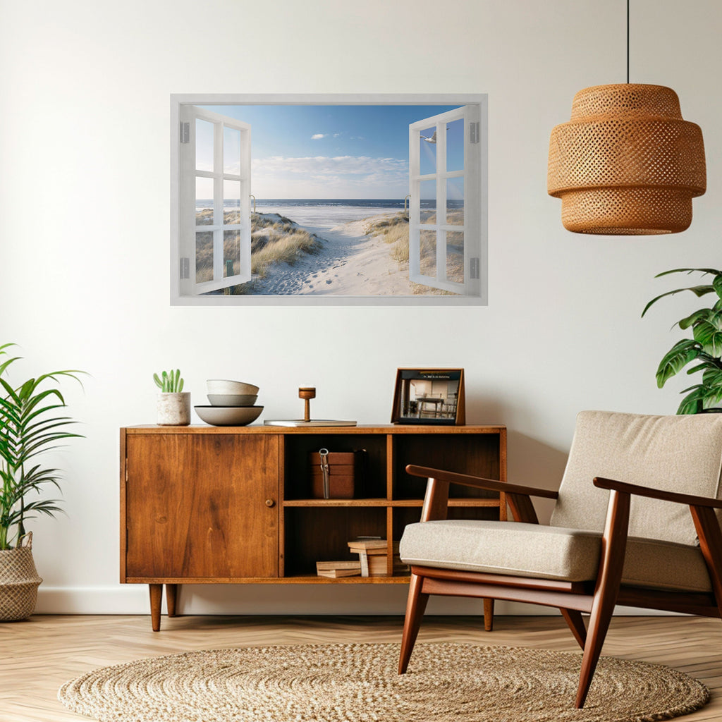 Affiche horizontale autocollante WINDOW TO WANDER