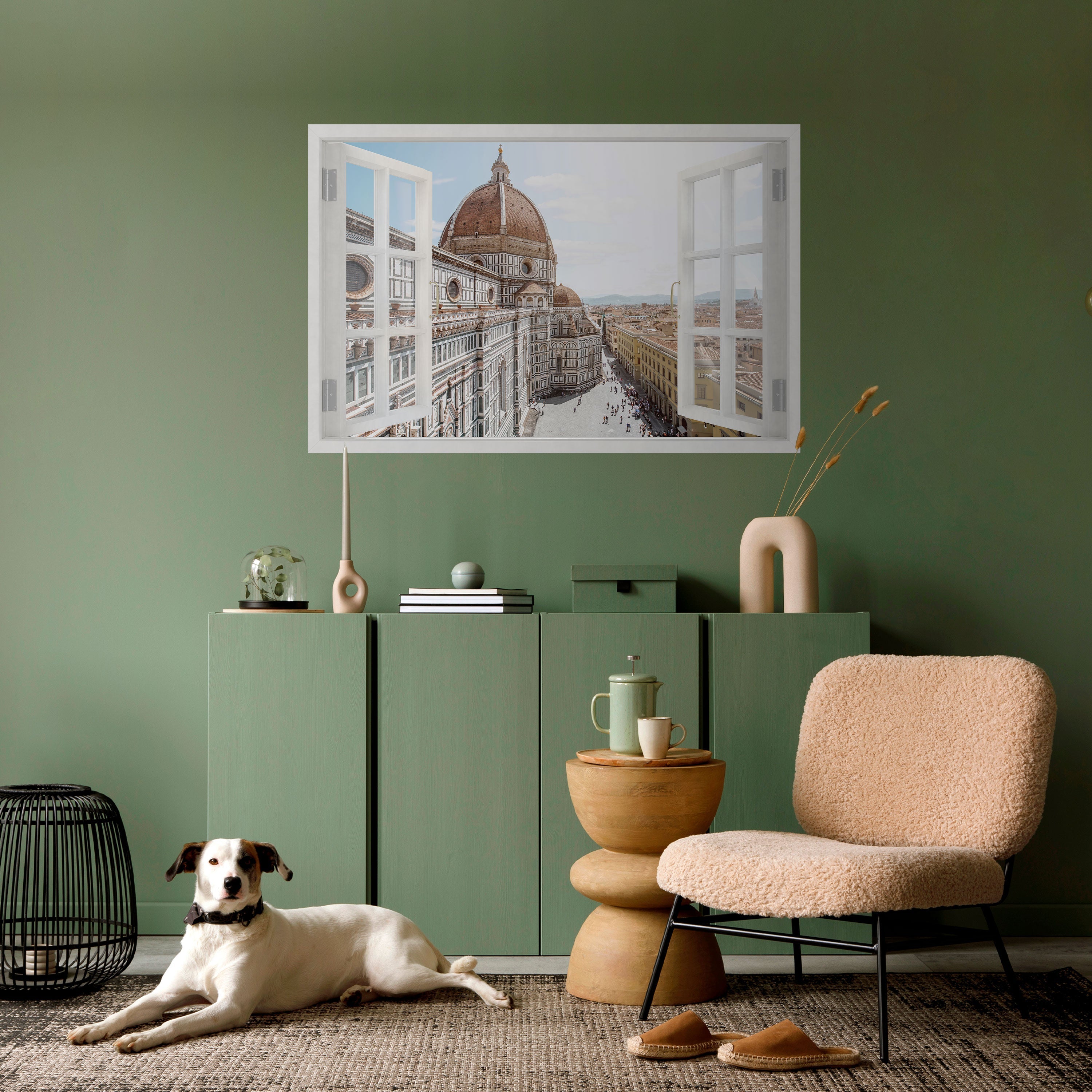 Affiche horizontale autocollante OPEN WINDOW VISTA