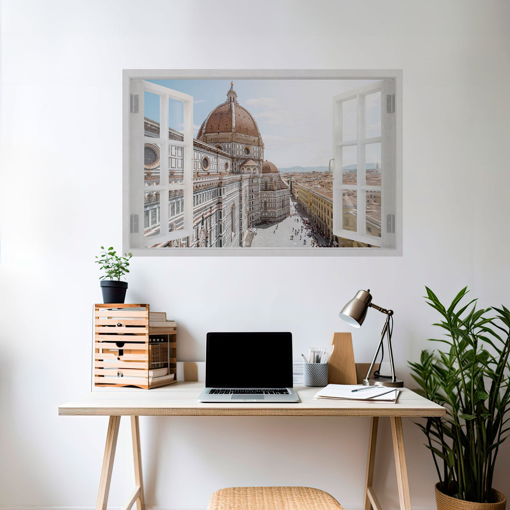 Affiche horizontale autocollante OPEN WINDOW VISTA