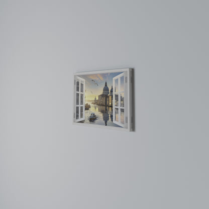 WINDOW TO VENICE Horizontal Canvas Print