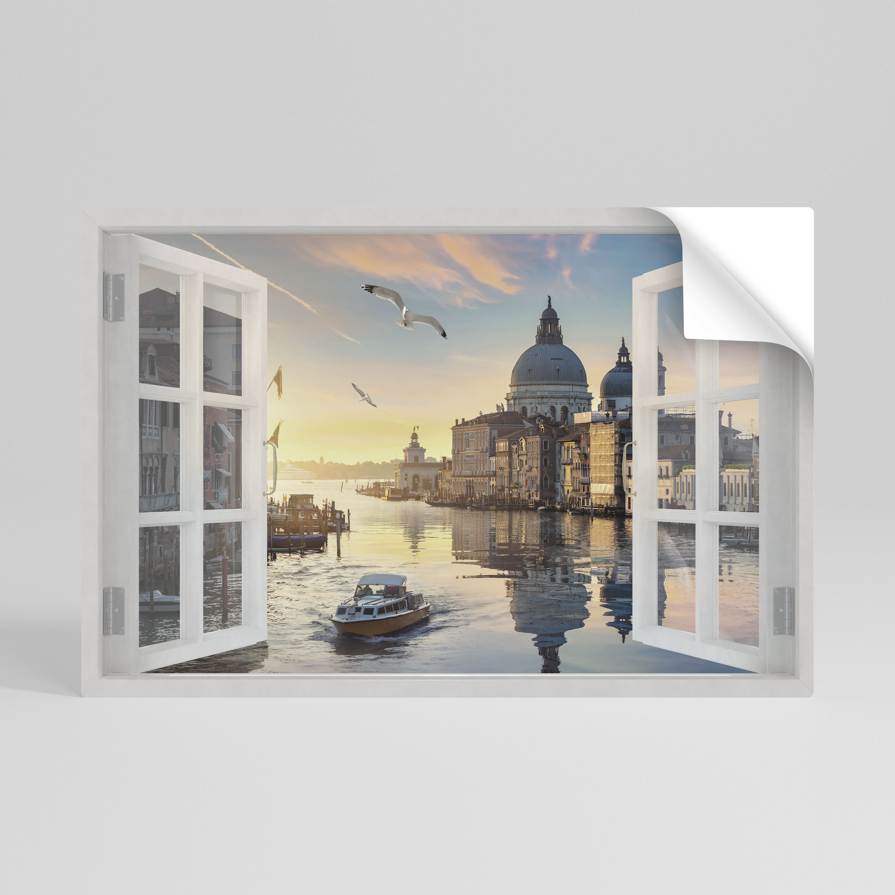 WINDOW TO VENICE Peel and Stick Horizontal Poster