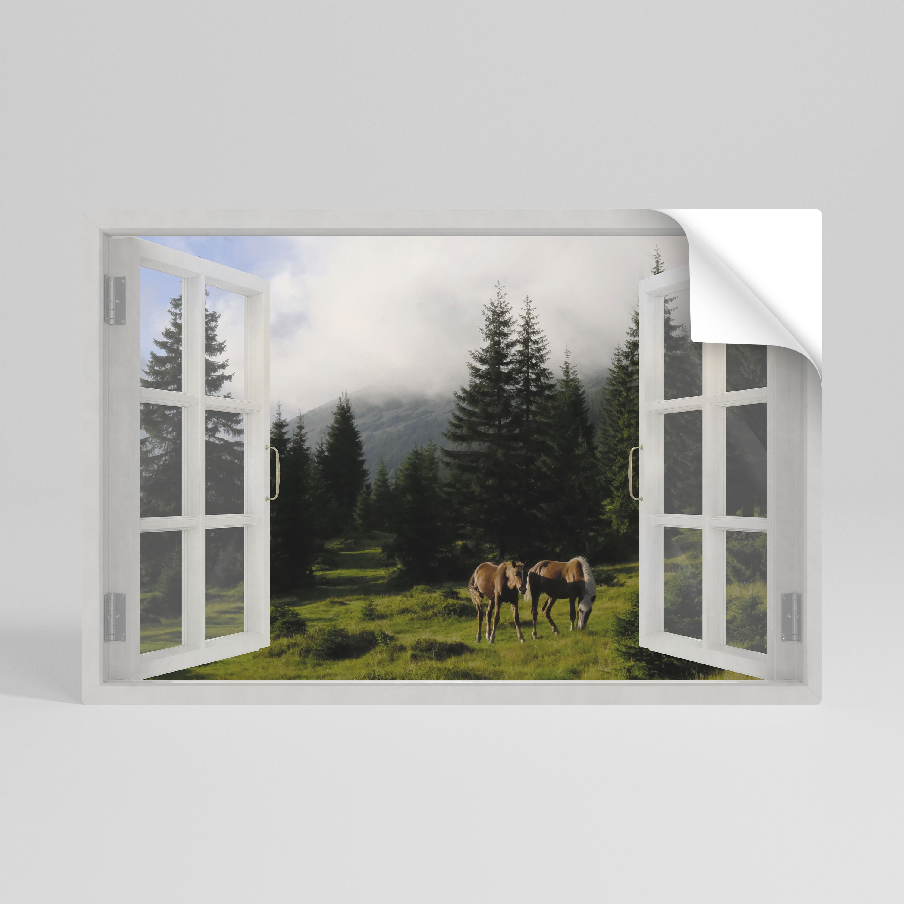 Affiche horizontale autocollante WINDOWS TO WANDER