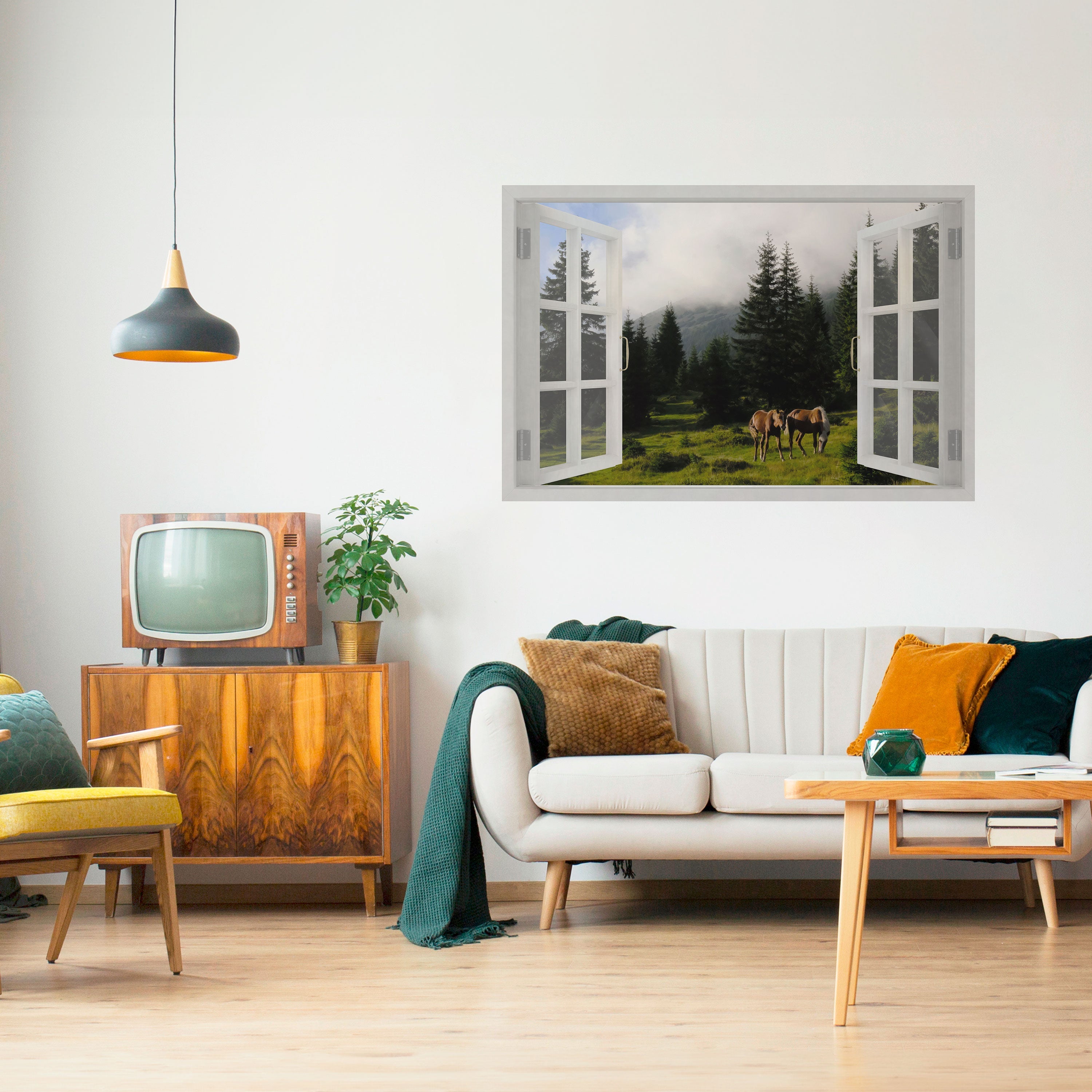 Affiche horizontale autocollante WINDOWS TO WANDER