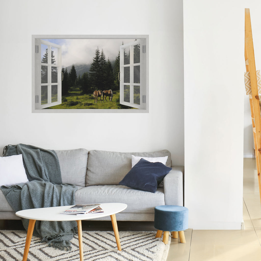 Affiche horizontale autocollante WINDOWS TO WANDER