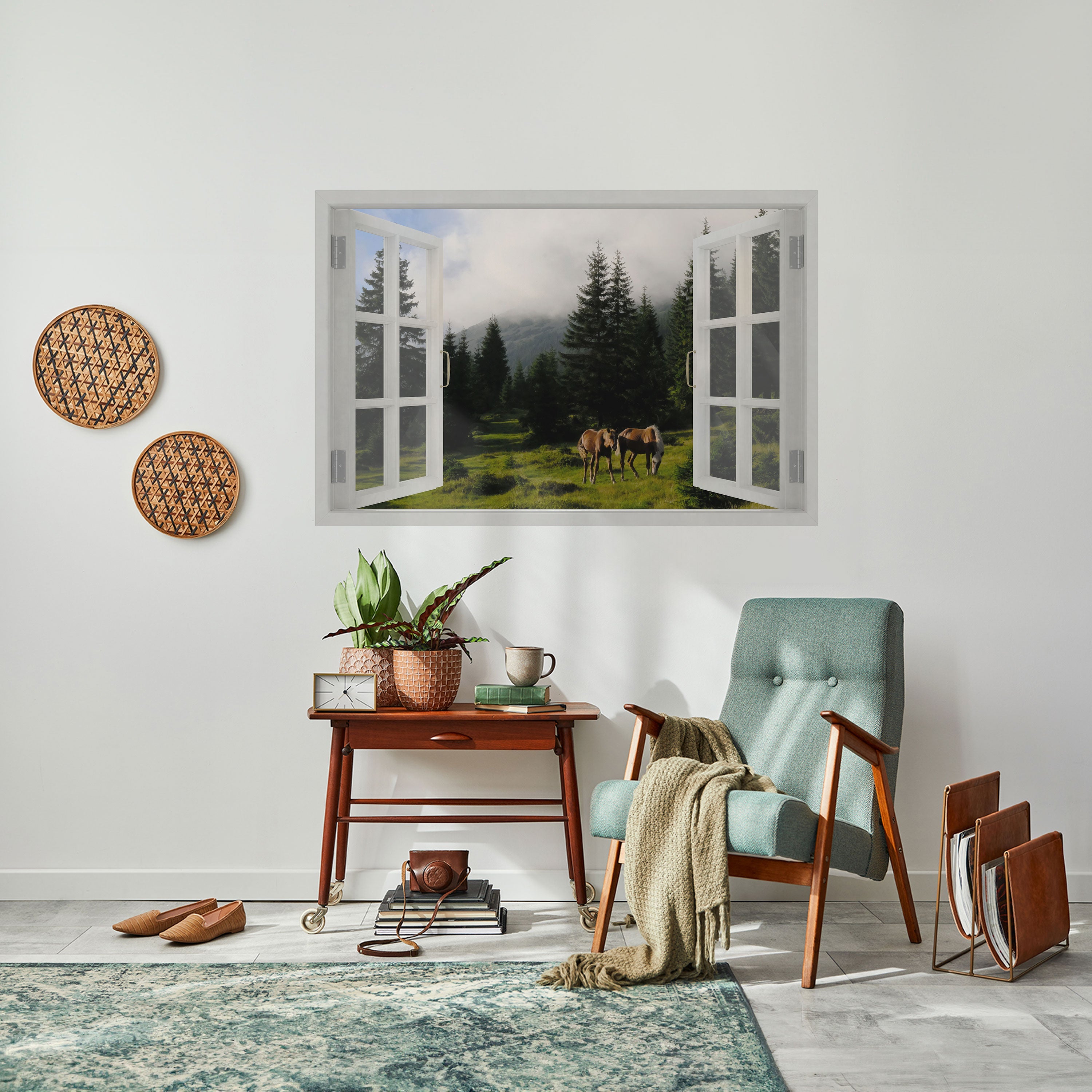 Affiche horizontale autocollante WINDOWS TO WANDER