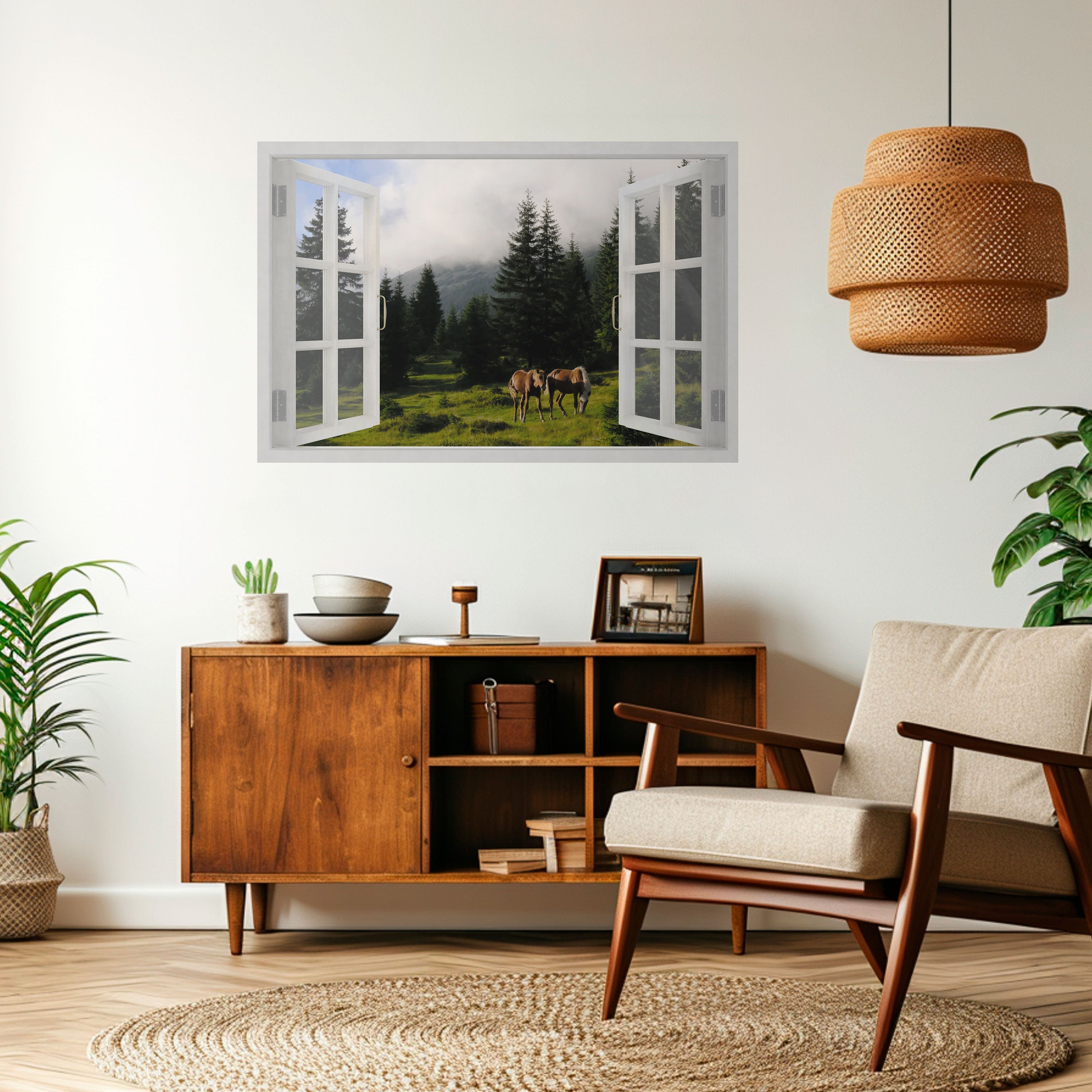 Affiche horizontale autocollante WINDOWS TO WANDER