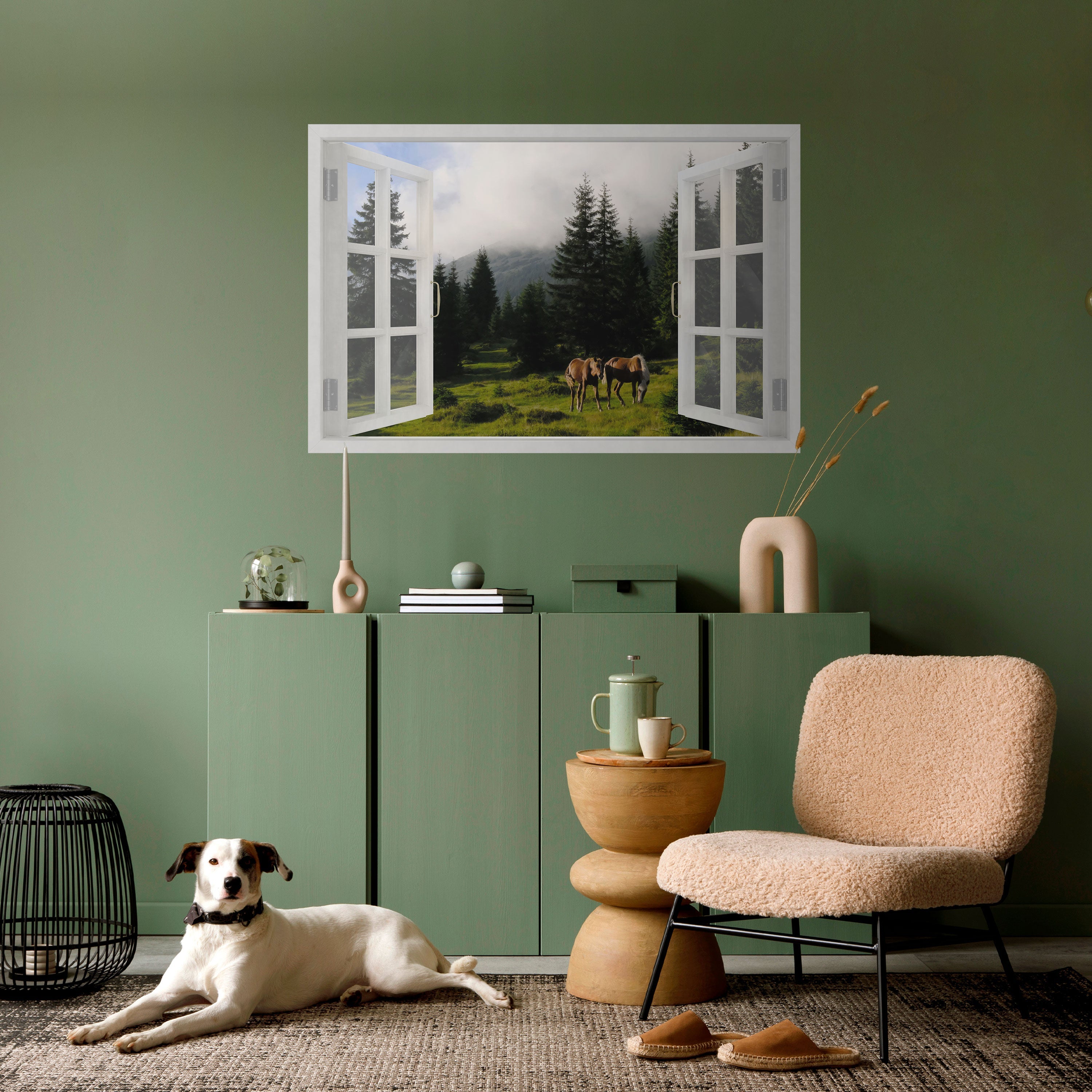 Affiche horizontale autocollante WINDOWS TO WANDER