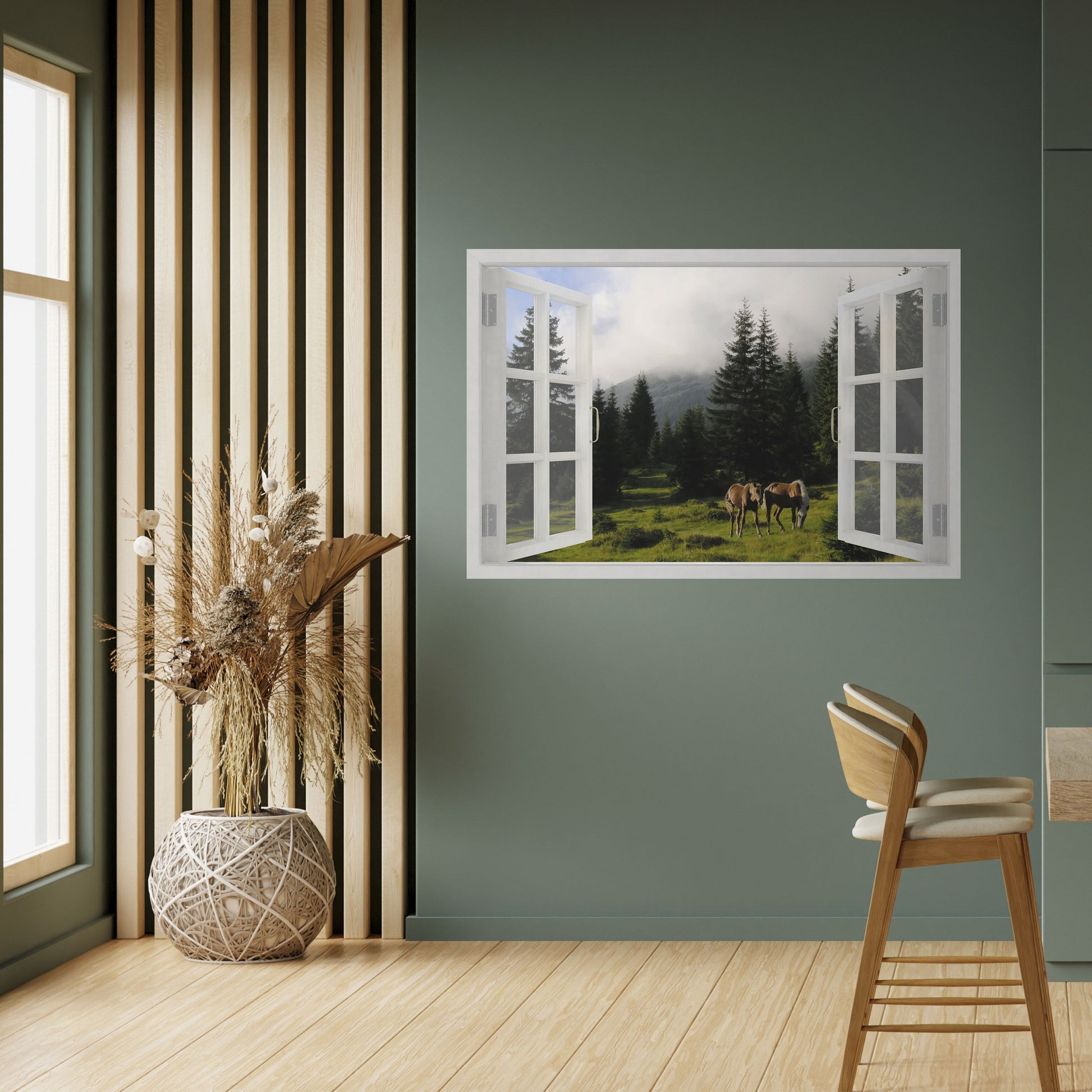 Affiche horizontale autocollante WINDOWS TO WANDER