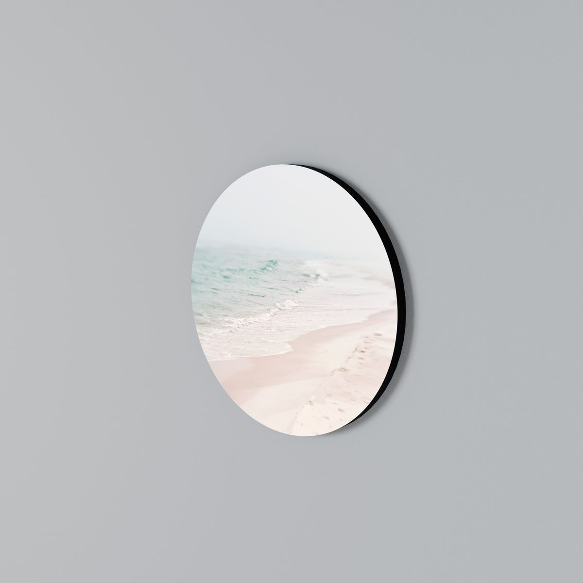 MISTY SHORELINE BLISS Round Wall Art