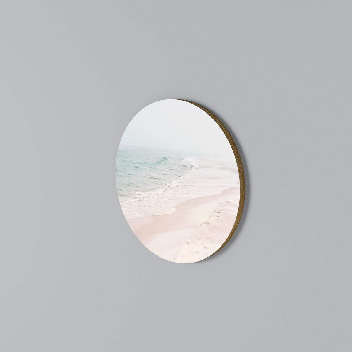 MISTY SHORELINE BLISS Round Wall Art