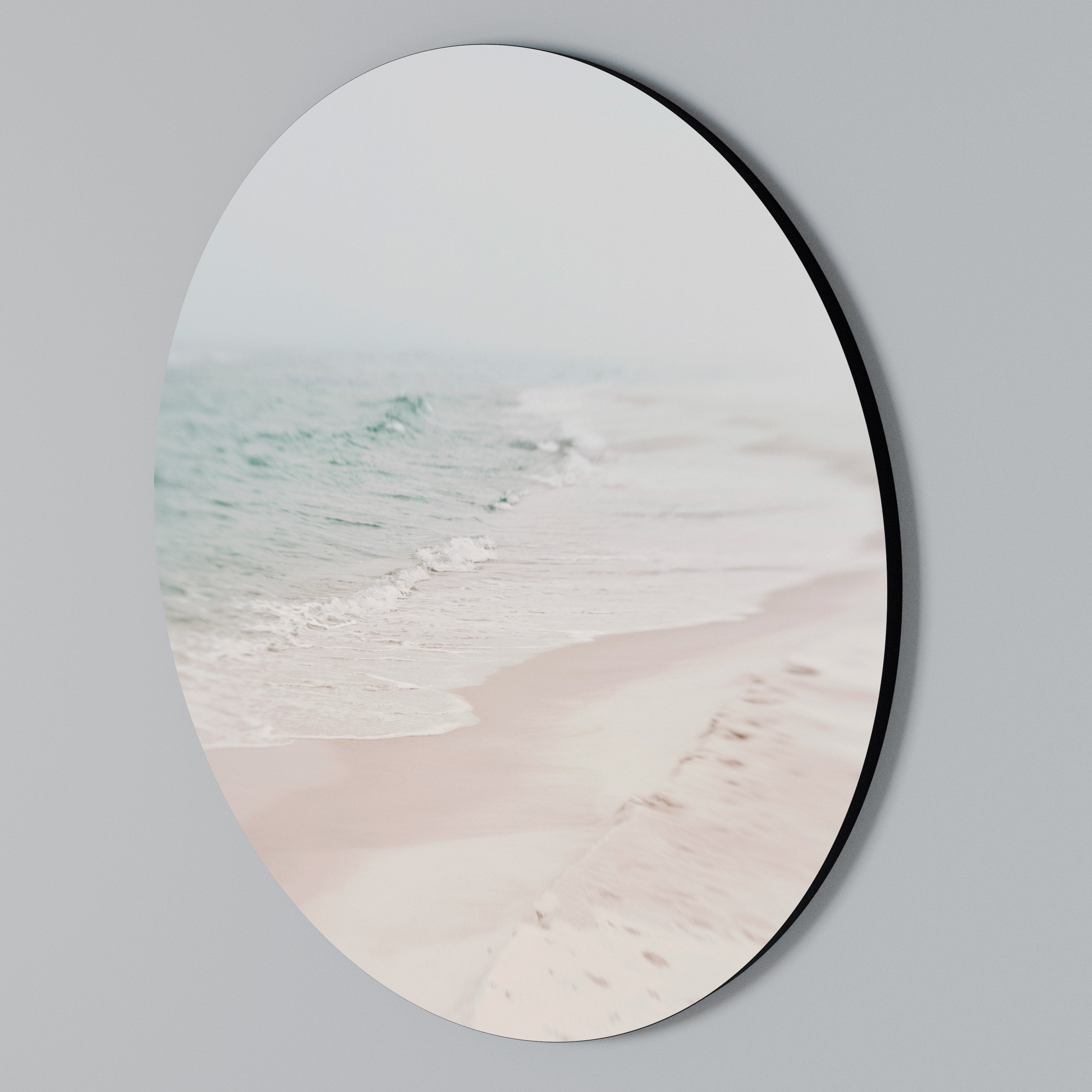 MISTY SHORELINE BLISS Round Wall Art