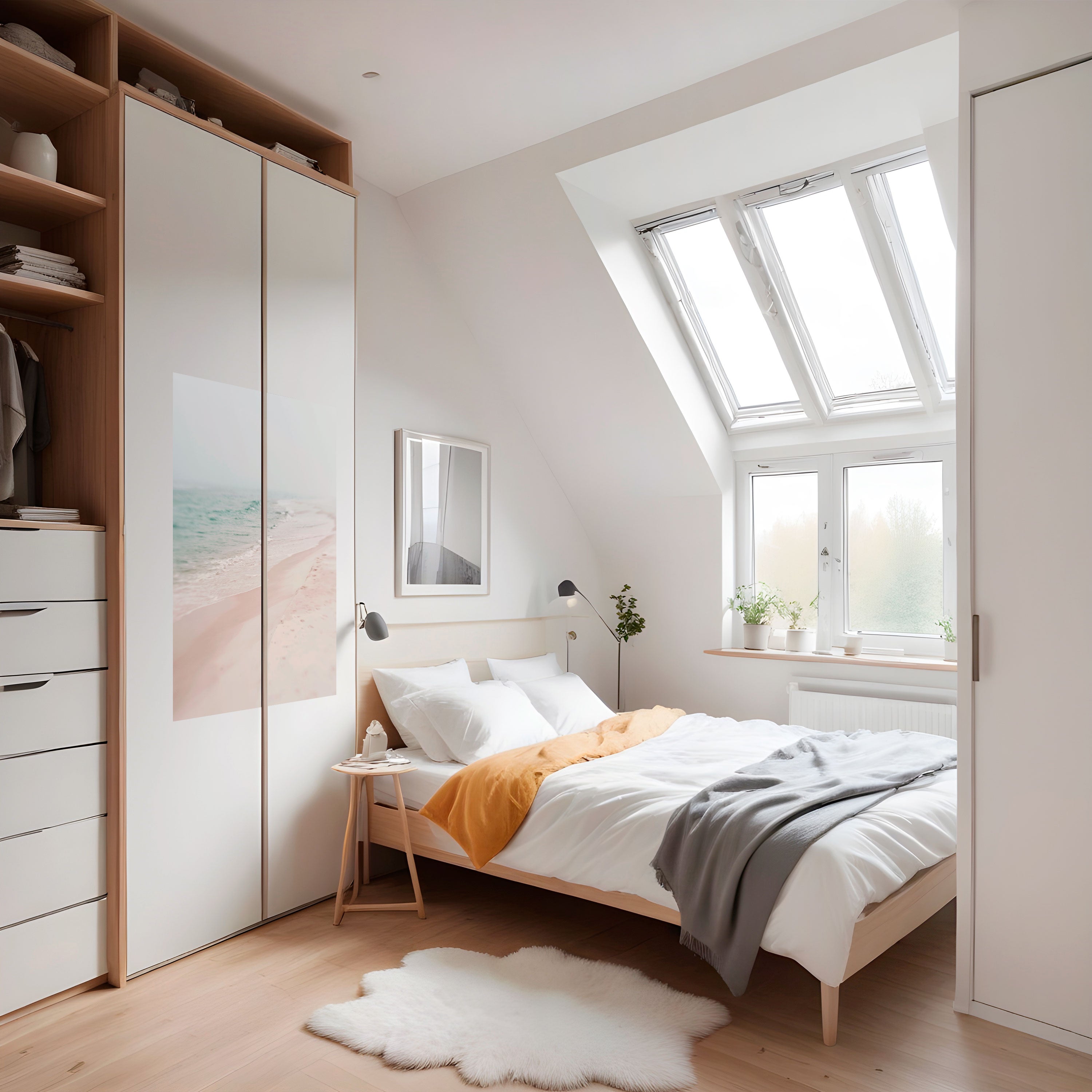 Affiche verticale autocollante « MISTY SHORELINE BLISS »