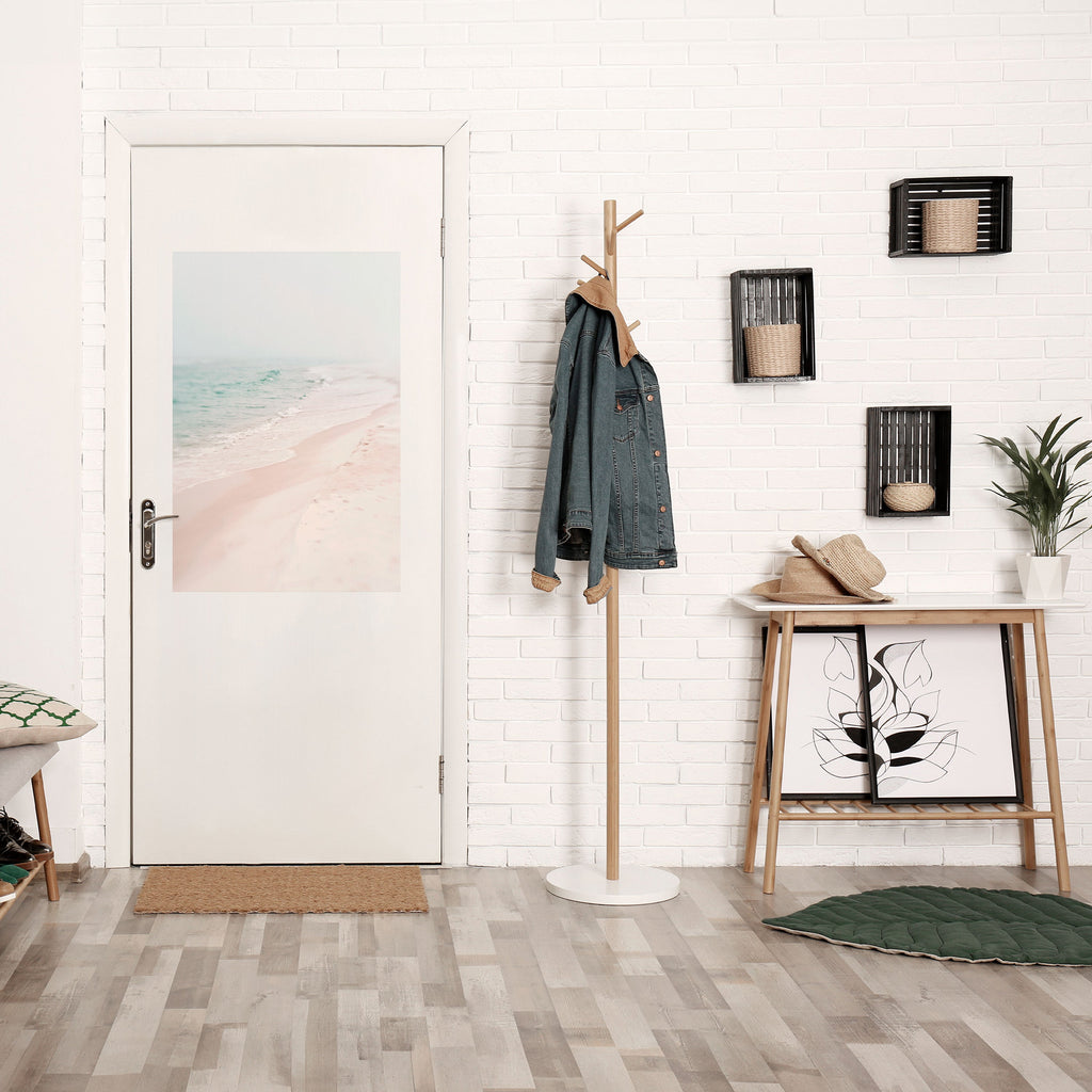 Affiche verticale autocollante « MISTY SHORELINE BLISS »