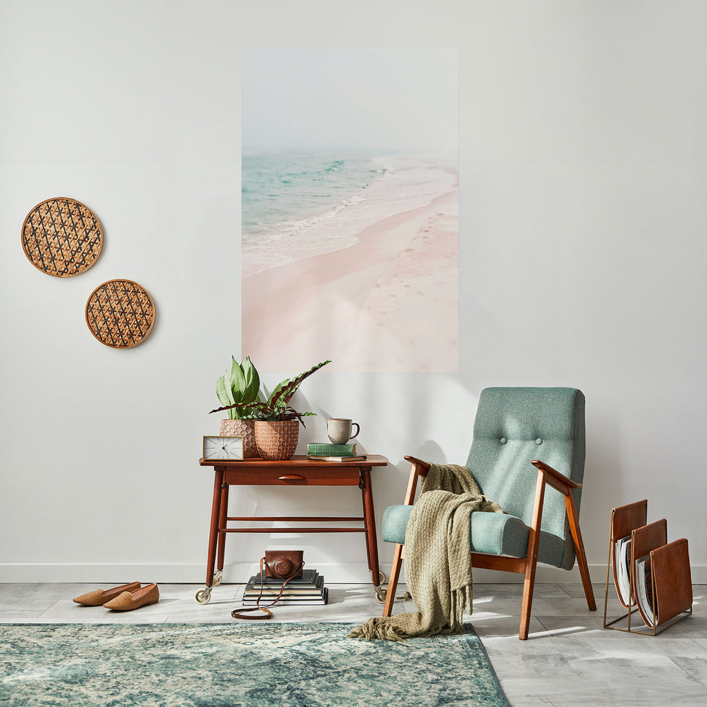 Affiche verticale autocollante « MISTY SHORELINE BLISS »