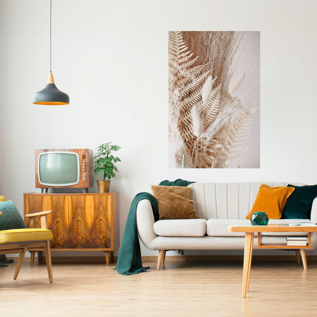 Affiche verticale autocollante « GENTLE GRASSLANDS INVITE »