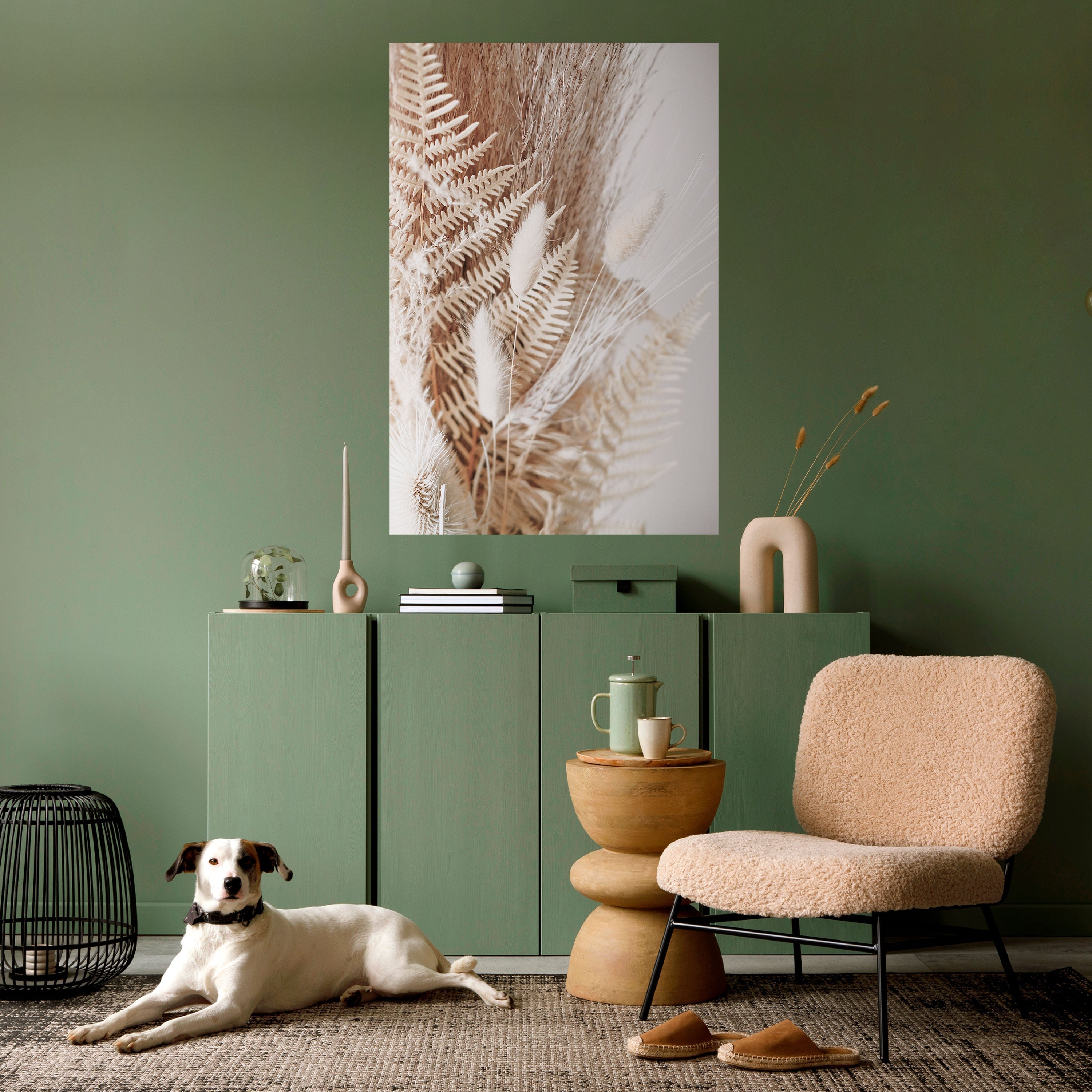 Affiche verticale autocollante « GENTLE GRASSLANDS INVITE »