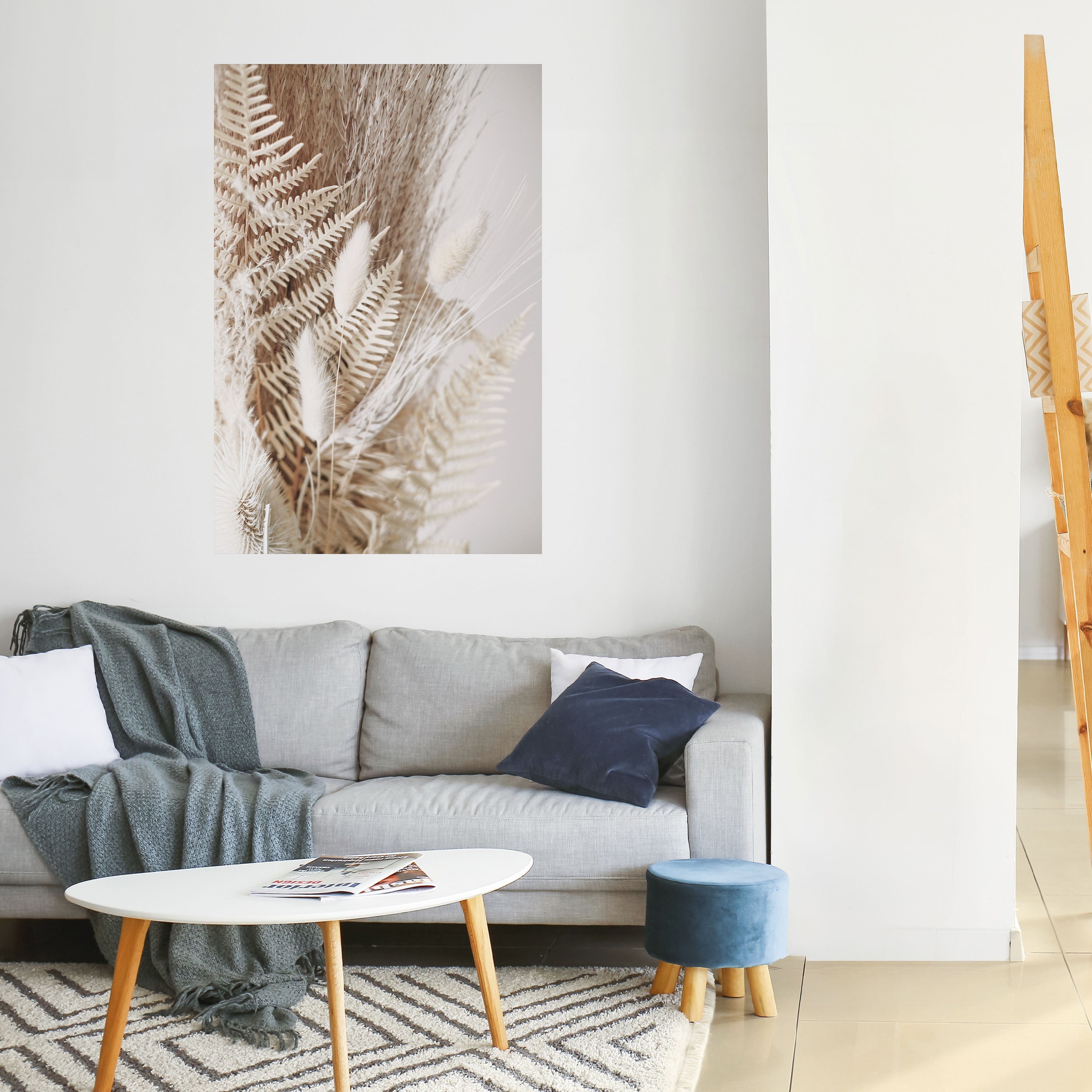 Affiche verticale autocollante « GENTLE GRASSLANDS INVITE »