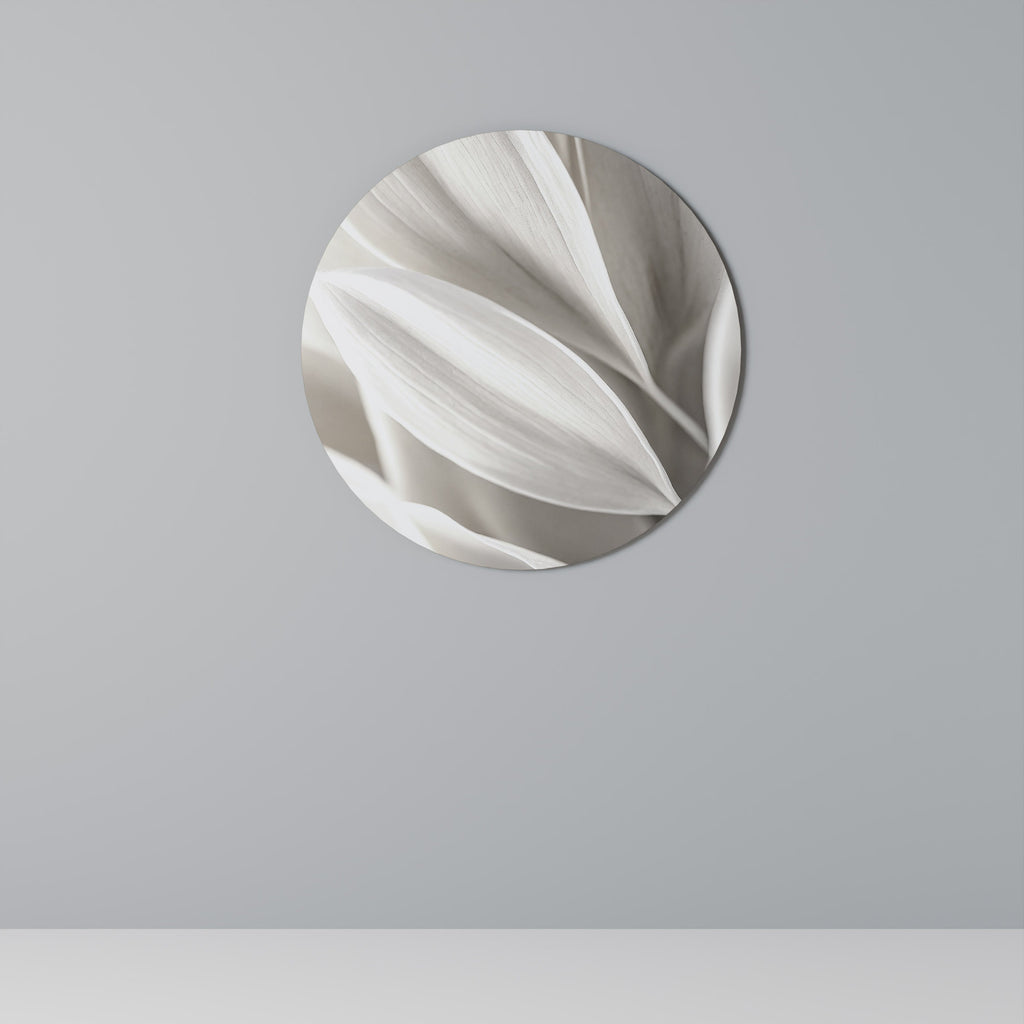 Murmures de blanc Décoration murale ronde