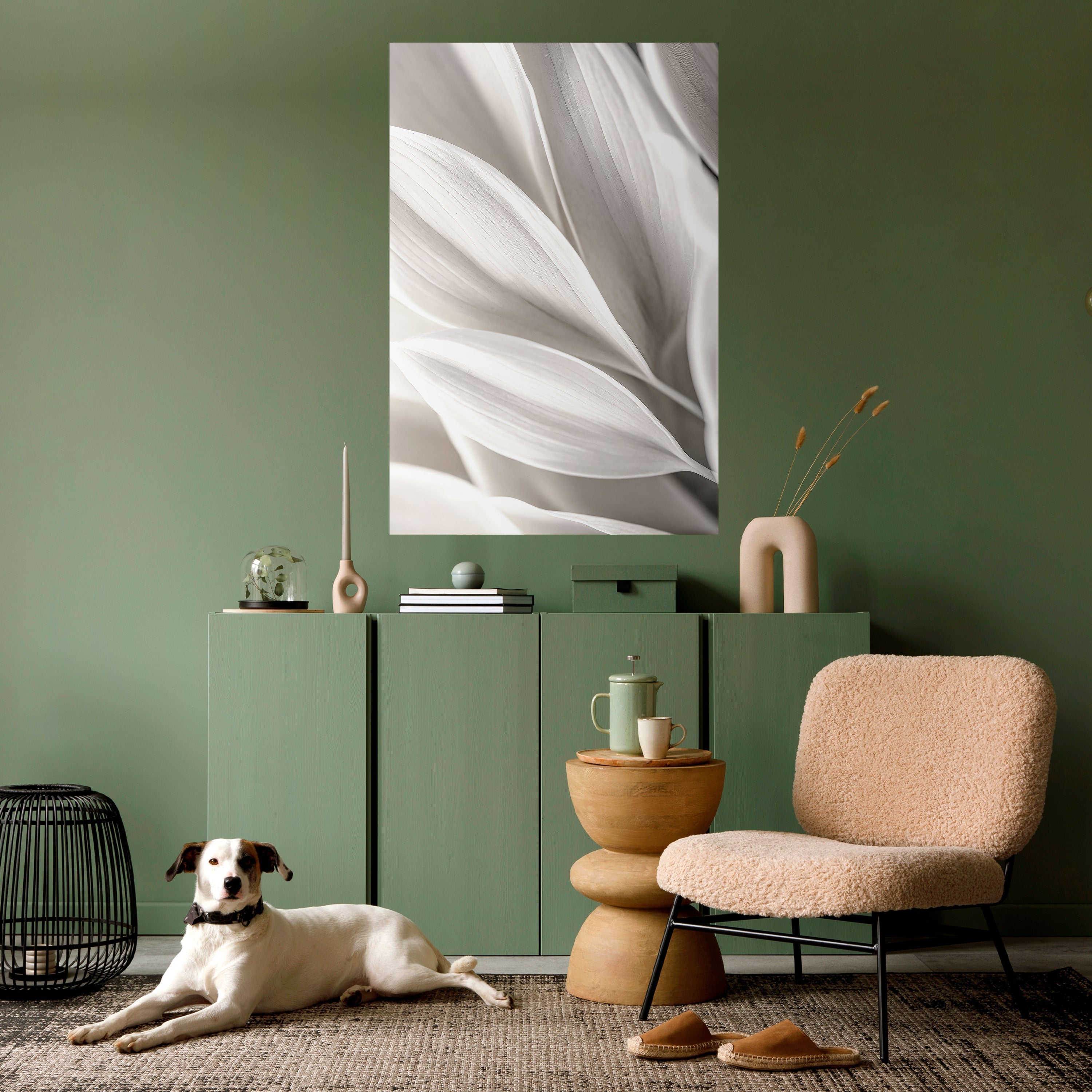 Affiche verticale autocollante « Whispers of White »