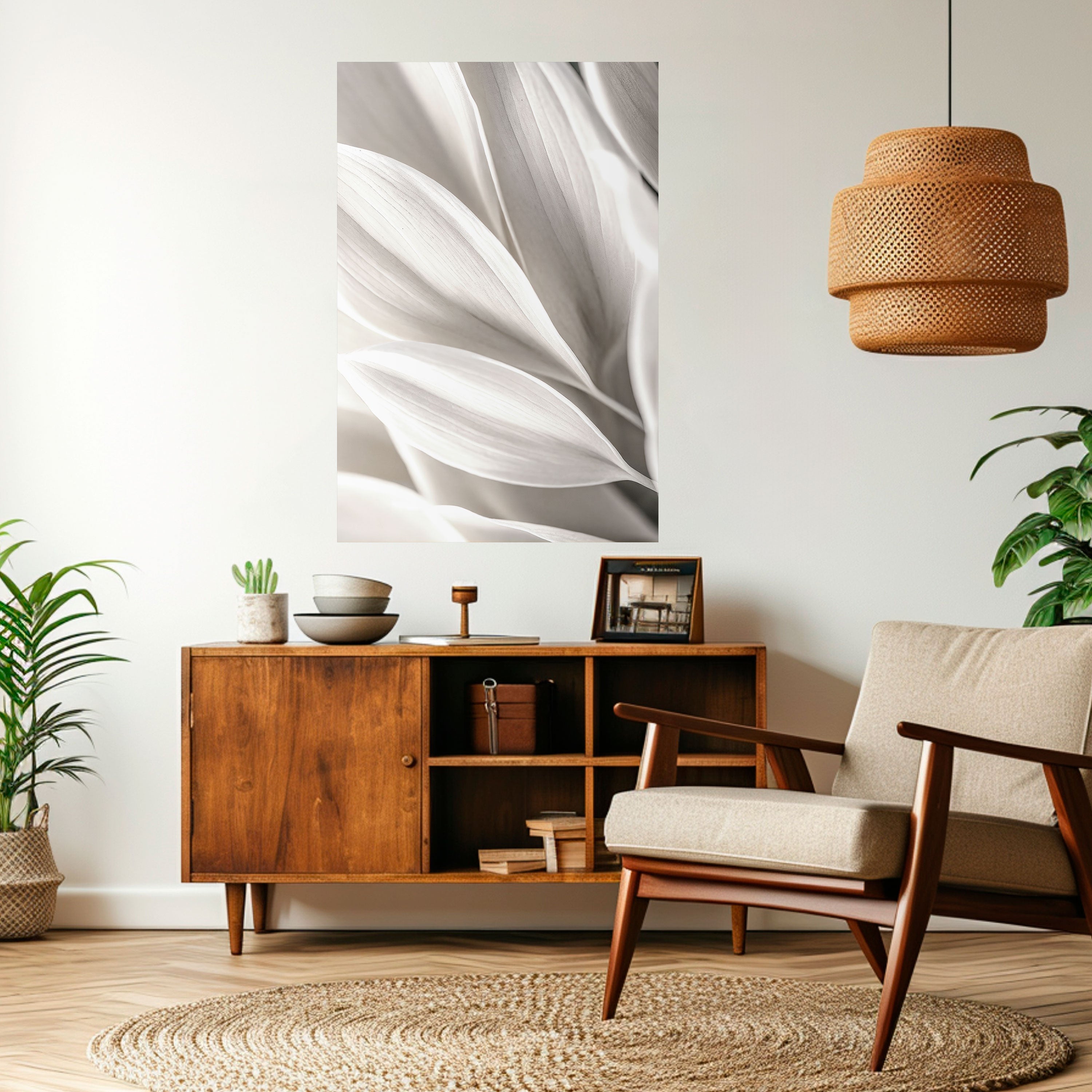 Affiche verticale autocollante « Whispers of White »