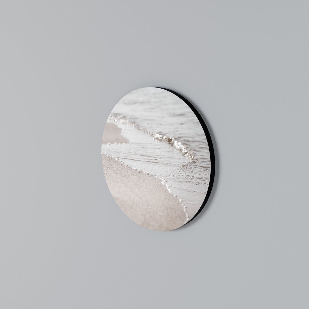 SILKEN SHORELINE DANCE Round Wall Art