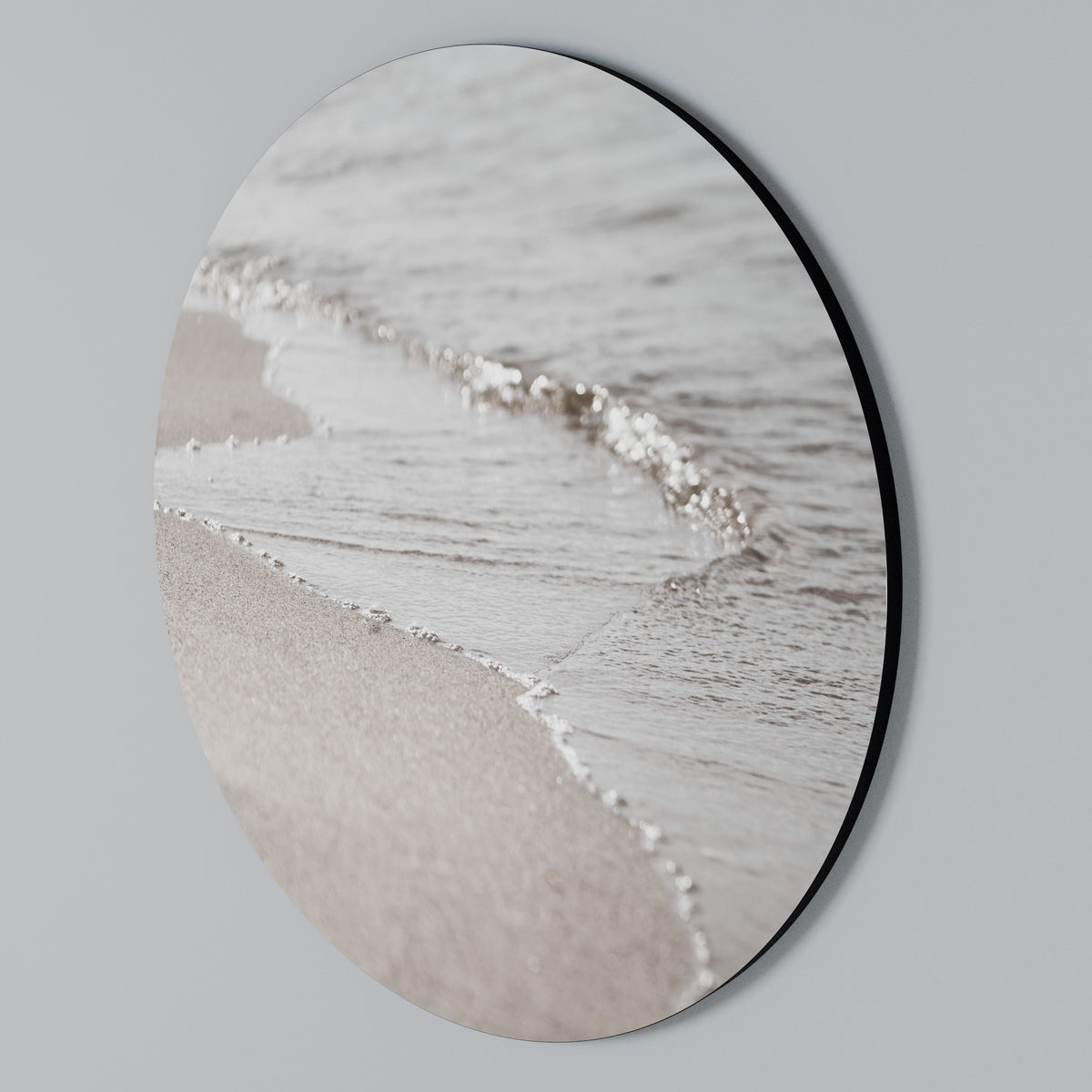 SILKEN SHORELINE DANCE Round Wall Art