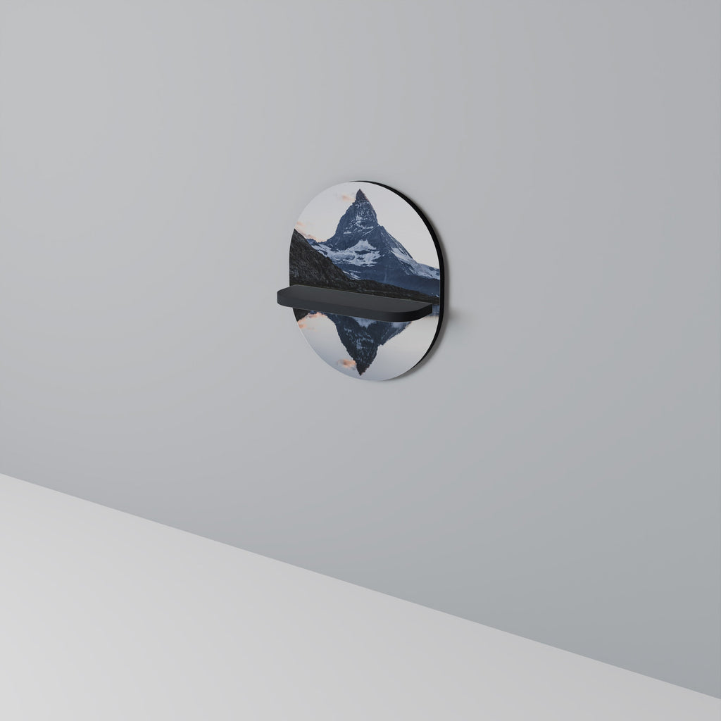 Étagère d'art ovale MEMORY OF MATTERHORN en finition noire