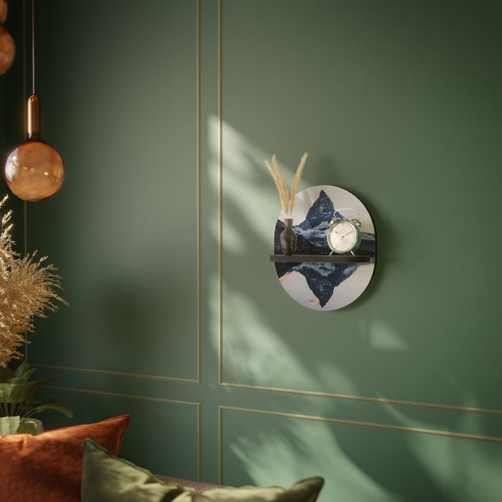 Étagère d'art ovale MEMORY OF MATTERHORN en finition noire