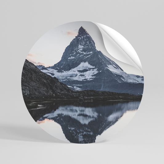 MEMORY OF MATTERHORN Peel and Stick Round Sticker