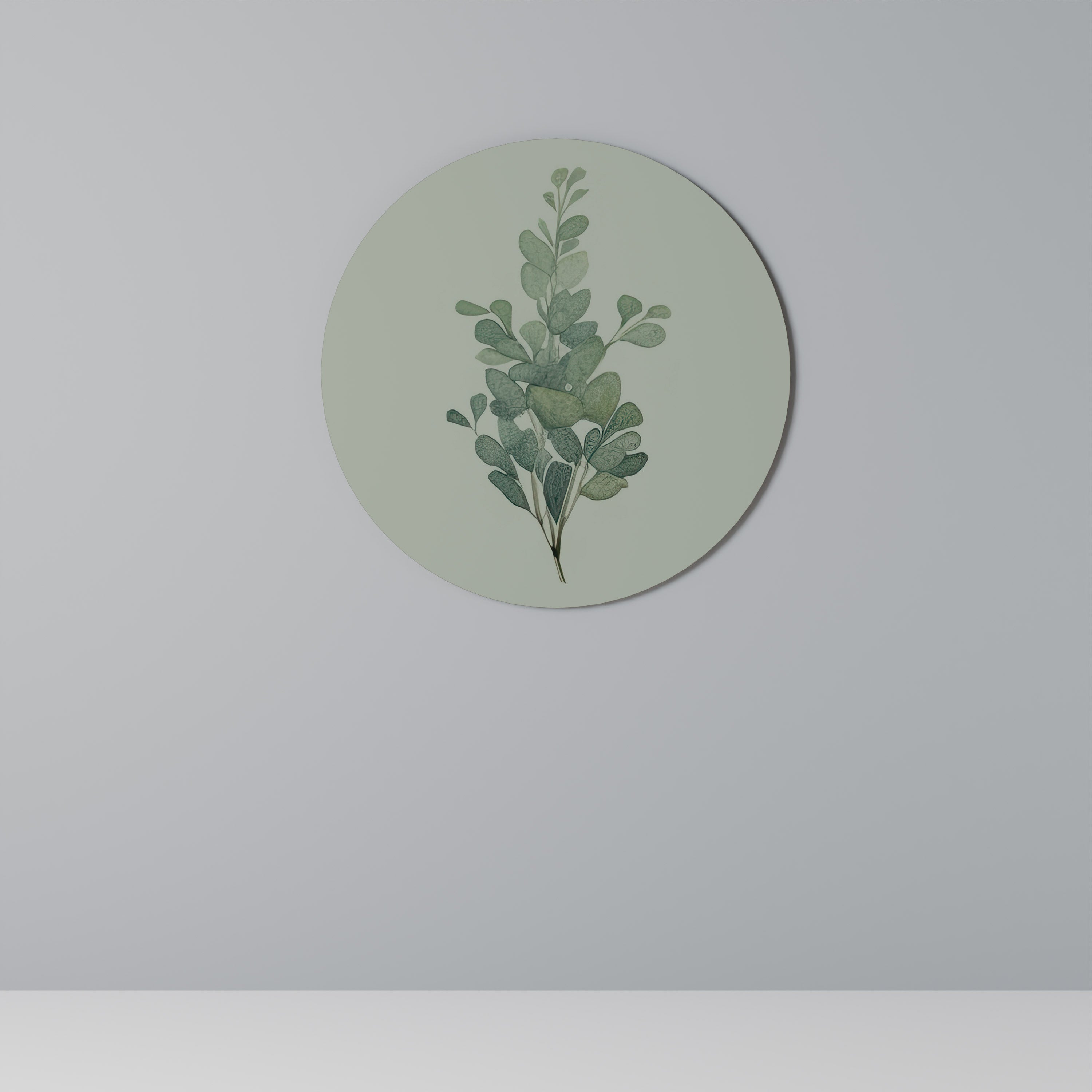 Décoration murale ronde en brindille d'eucalyptus